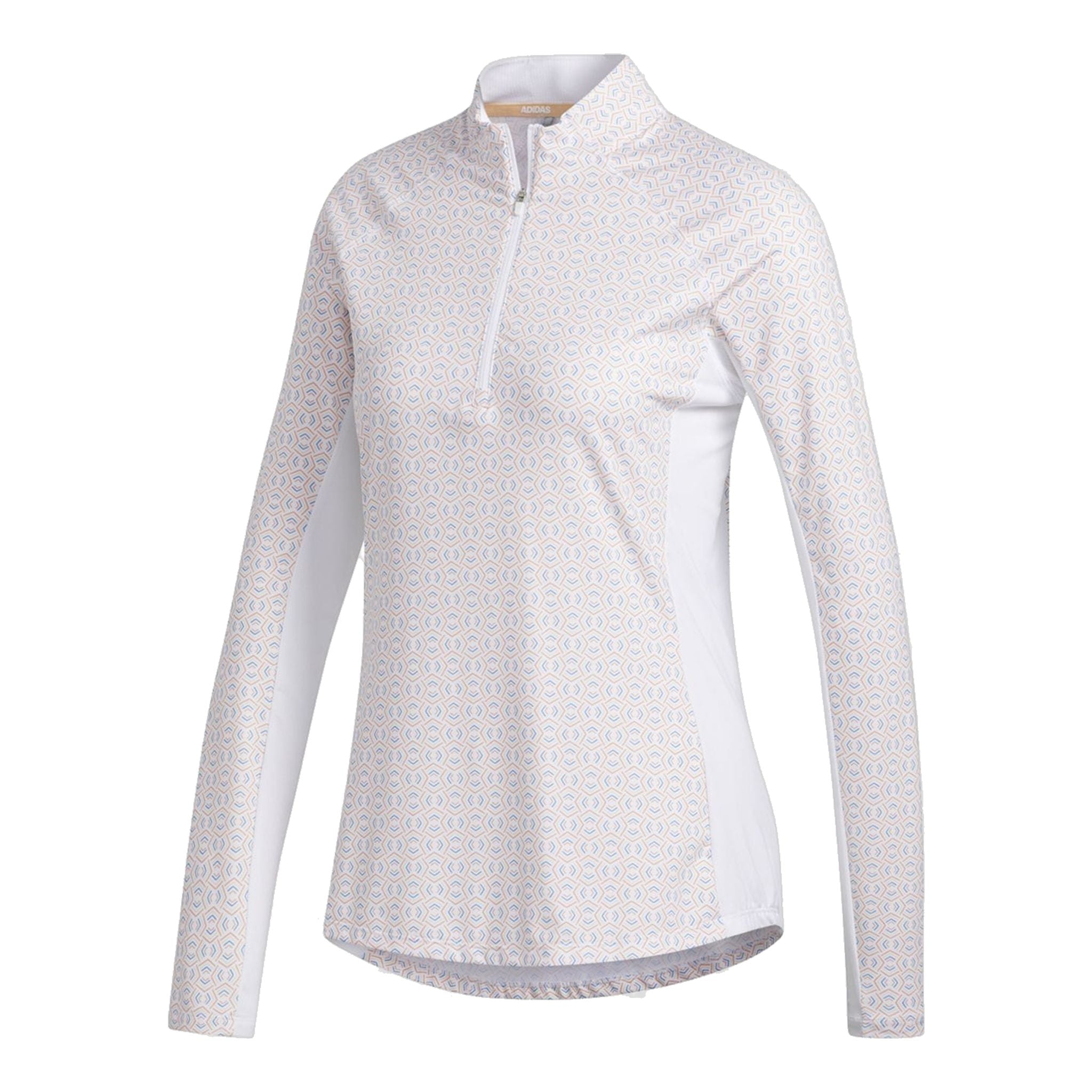 Adidas W Polo Aeroready UPF50 Manica Lunga Bianco/Arancione Donna