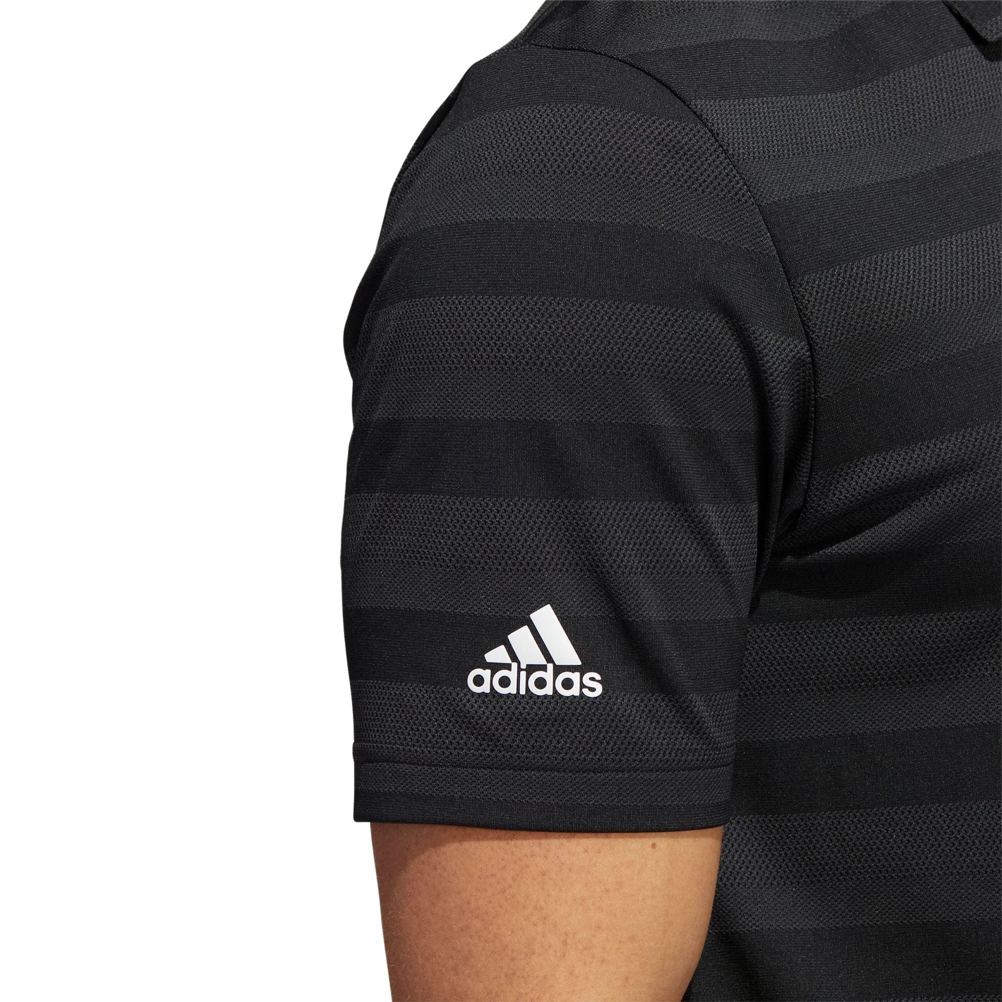 Adidas M Polo a due colori a righe nero/grigio sei uomini