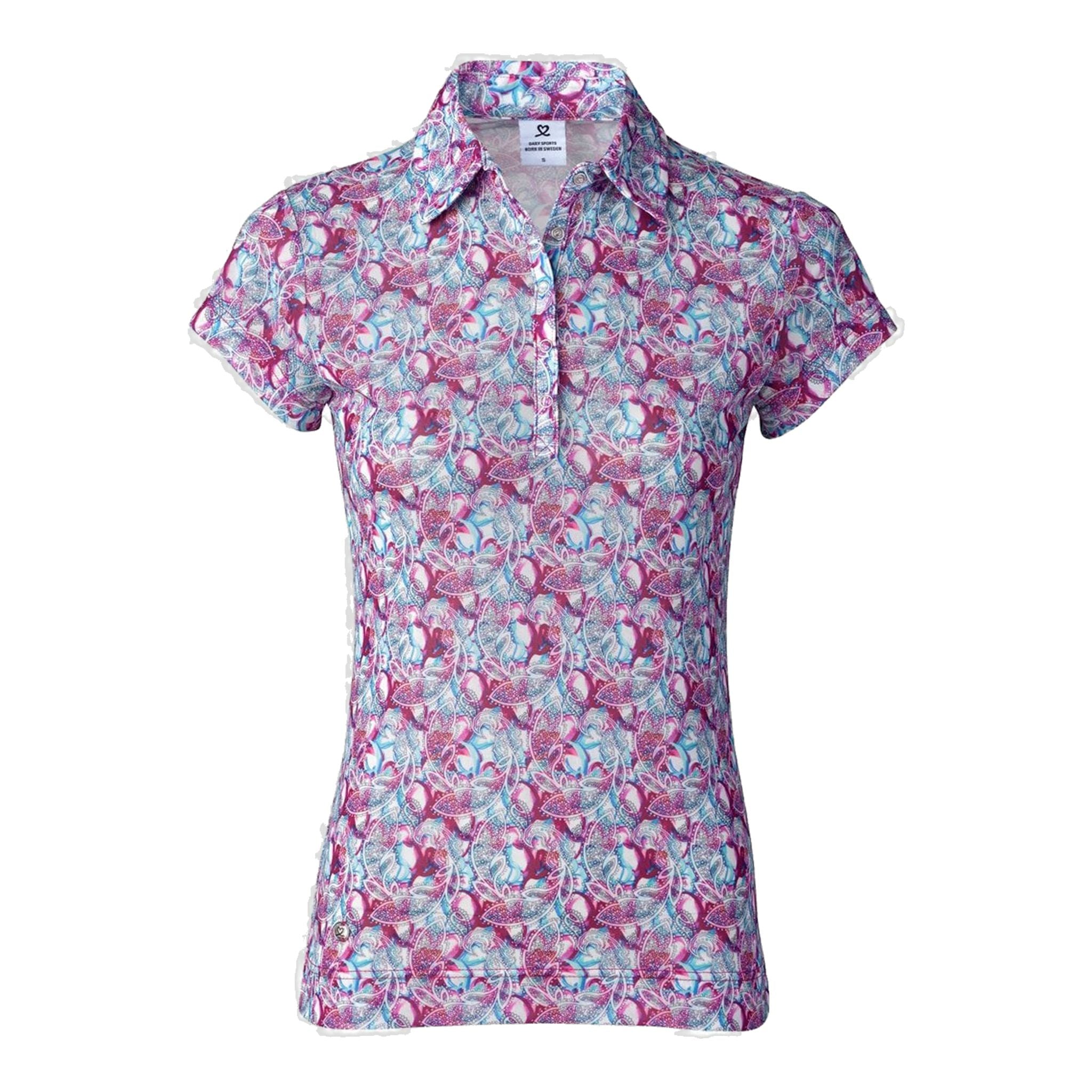 Polo da donna in maglia Paisley Daily Sports Light Blue Donna