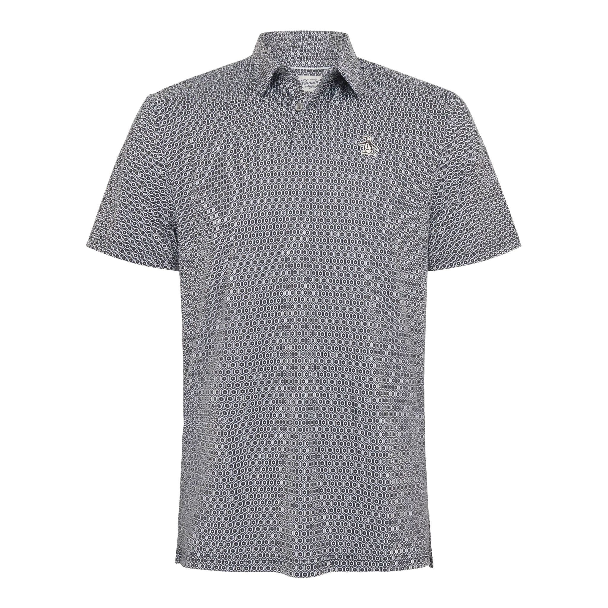 Polo da uomo con stampa geometrica floreale All Over Heritage Original Penguin