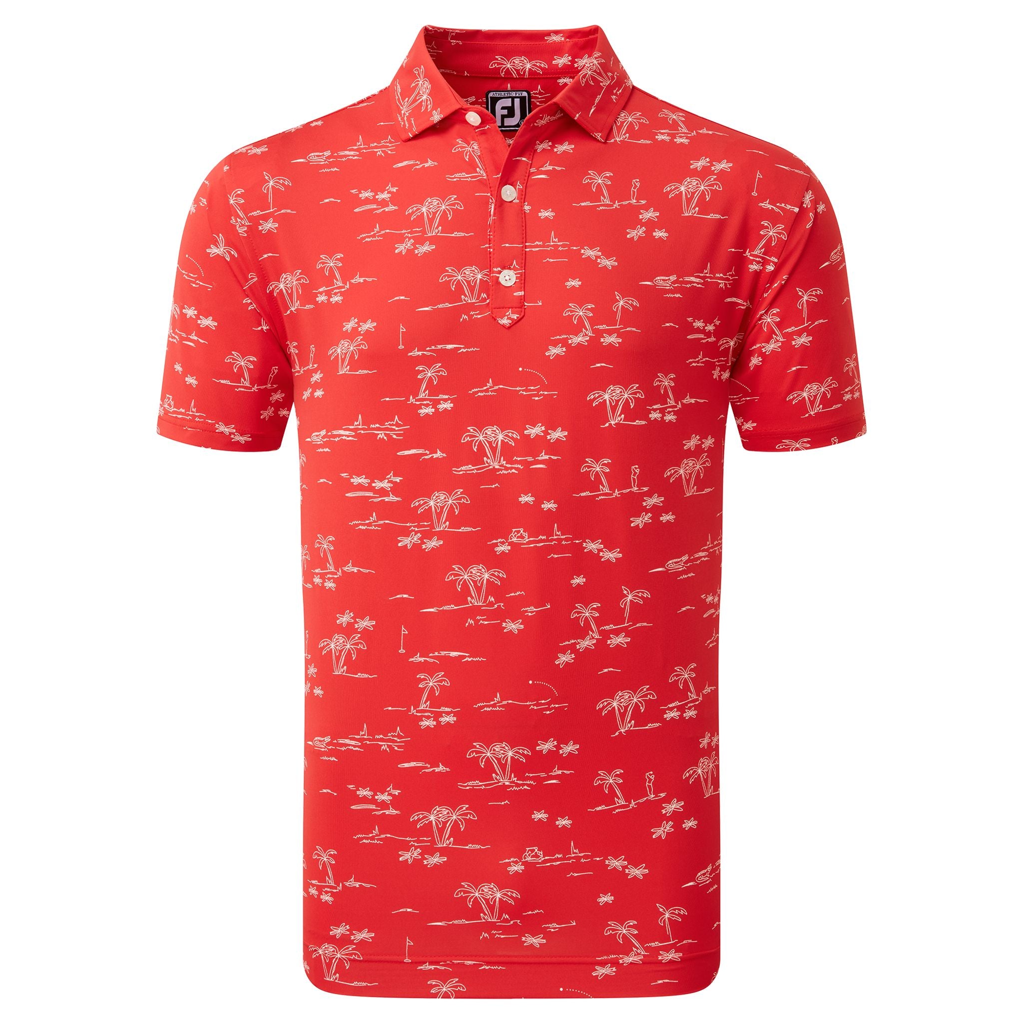 Polo da golf stampata Footjoy Tropic da uomo