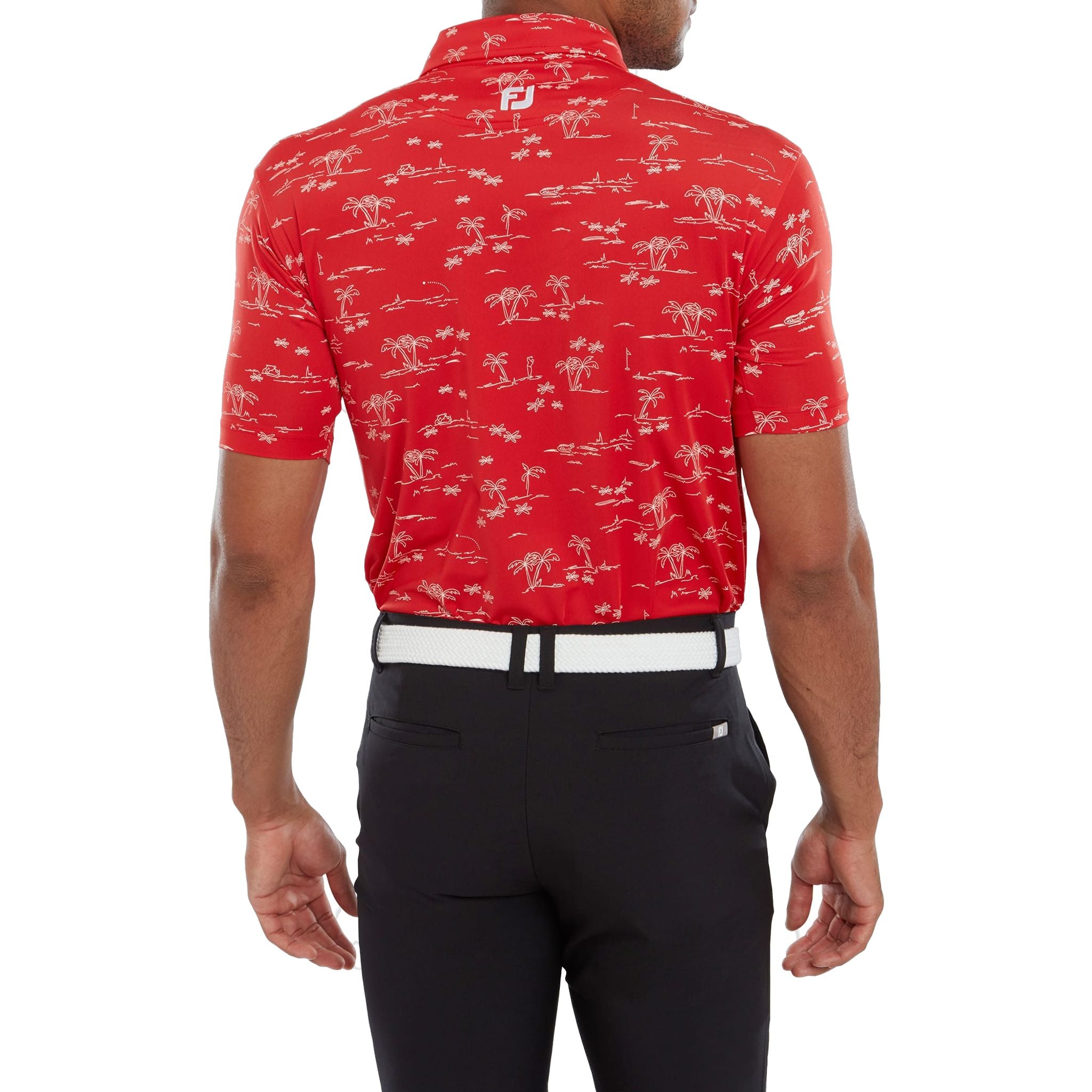Polo da golf stampata Footjoy Tropic da uomo