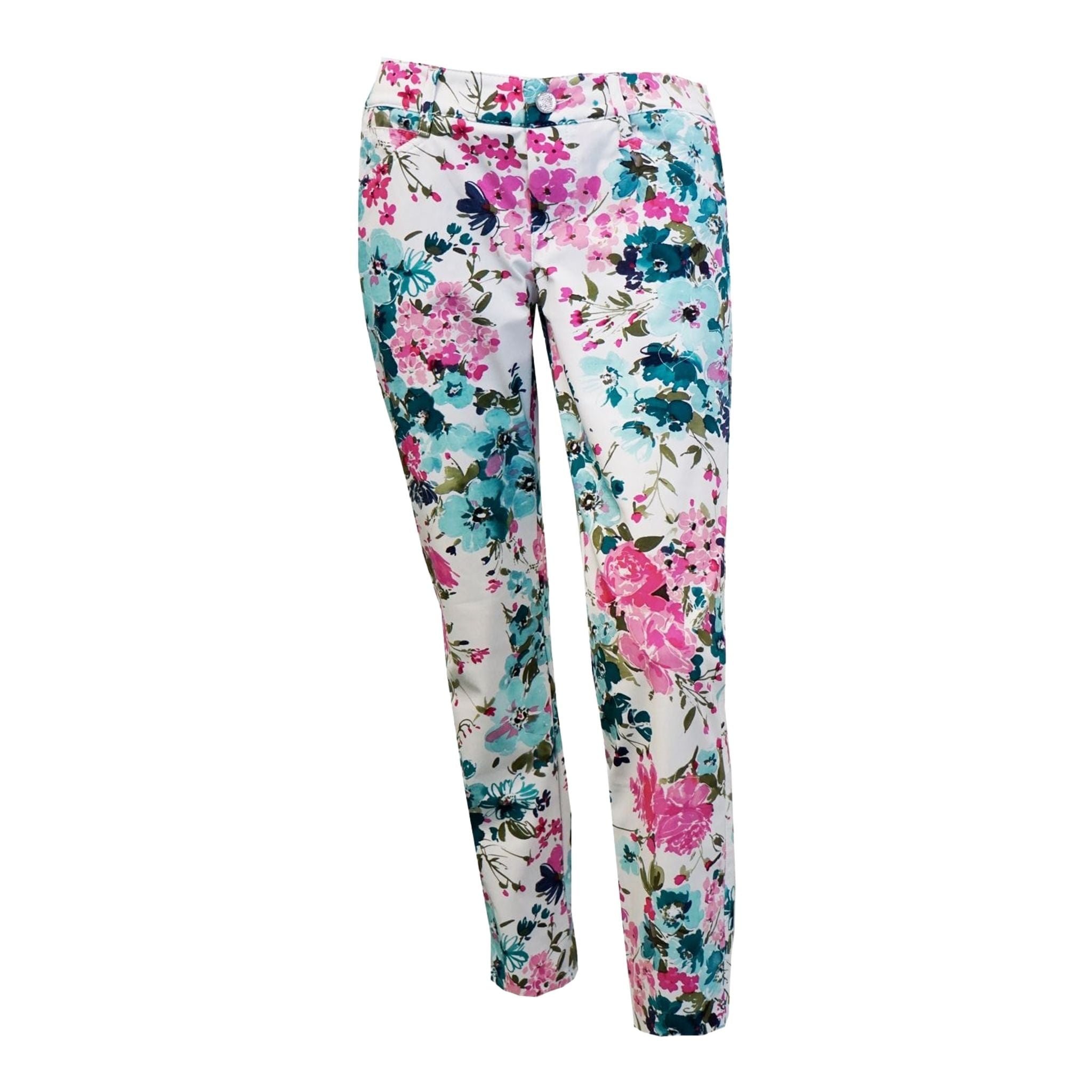 Pantaloni Alberto Mona Jersey Flower 7/8 donna