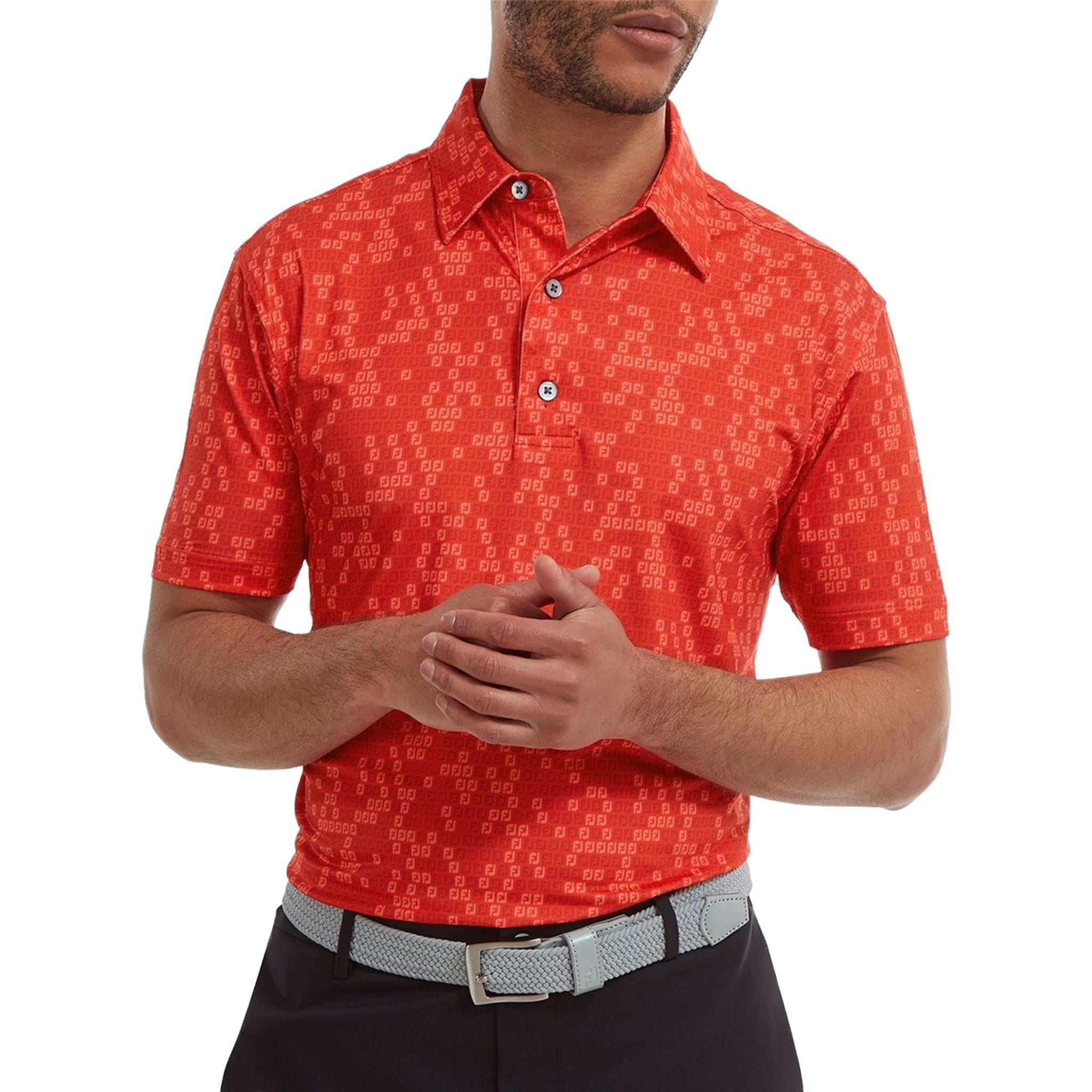 Polo da uomo in filo di Scozia con stampa mimetica digitale Footjoy