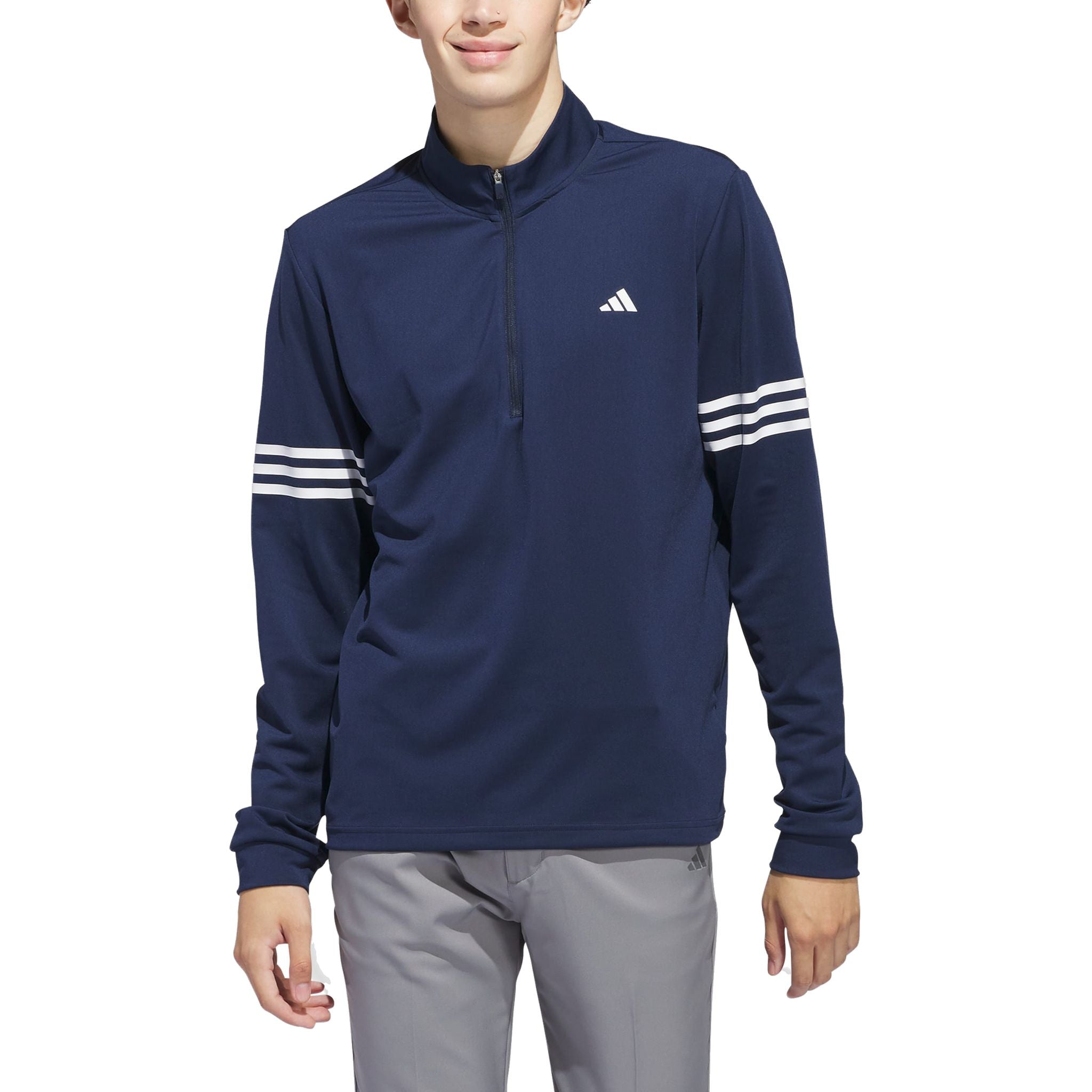 Felpa con zip a un quarto Adidas Core da uomo