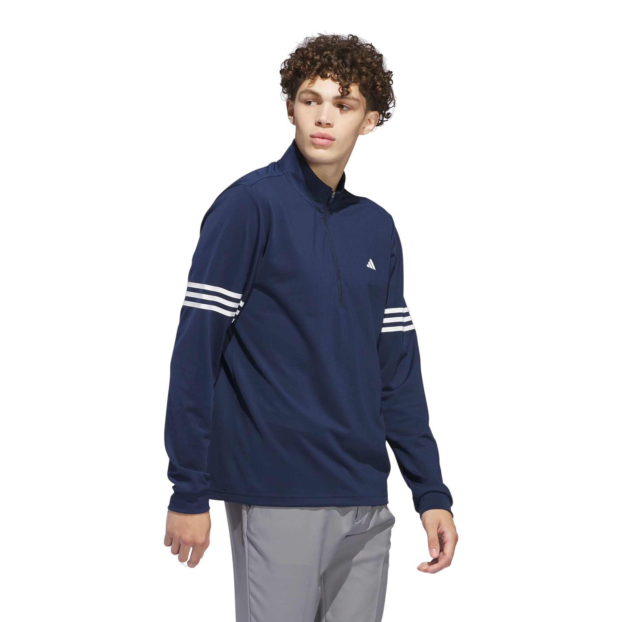 Felpa con zip a un quarto Adidas Core da uomo