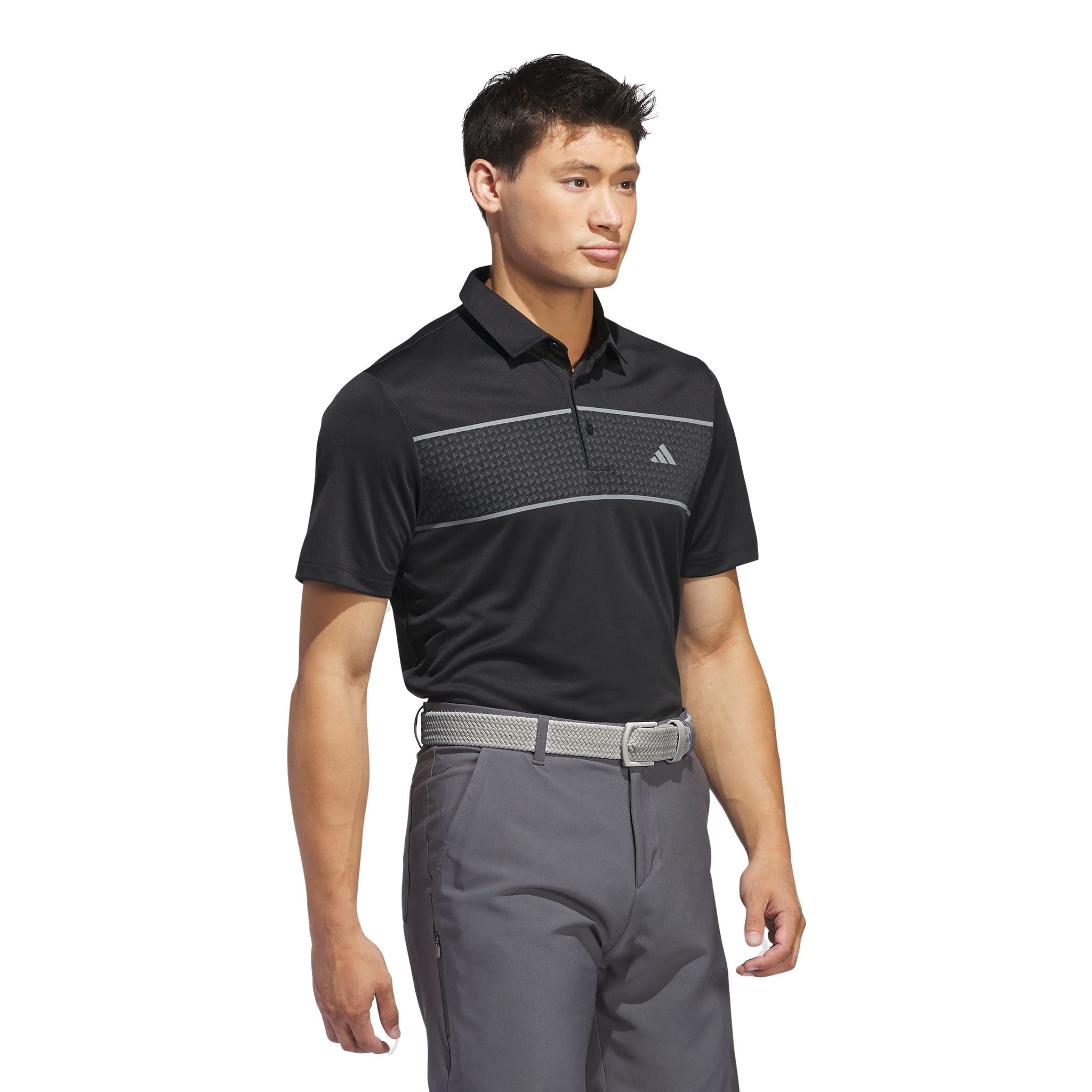 Polo a righe sul petto Adidas Core da uomo