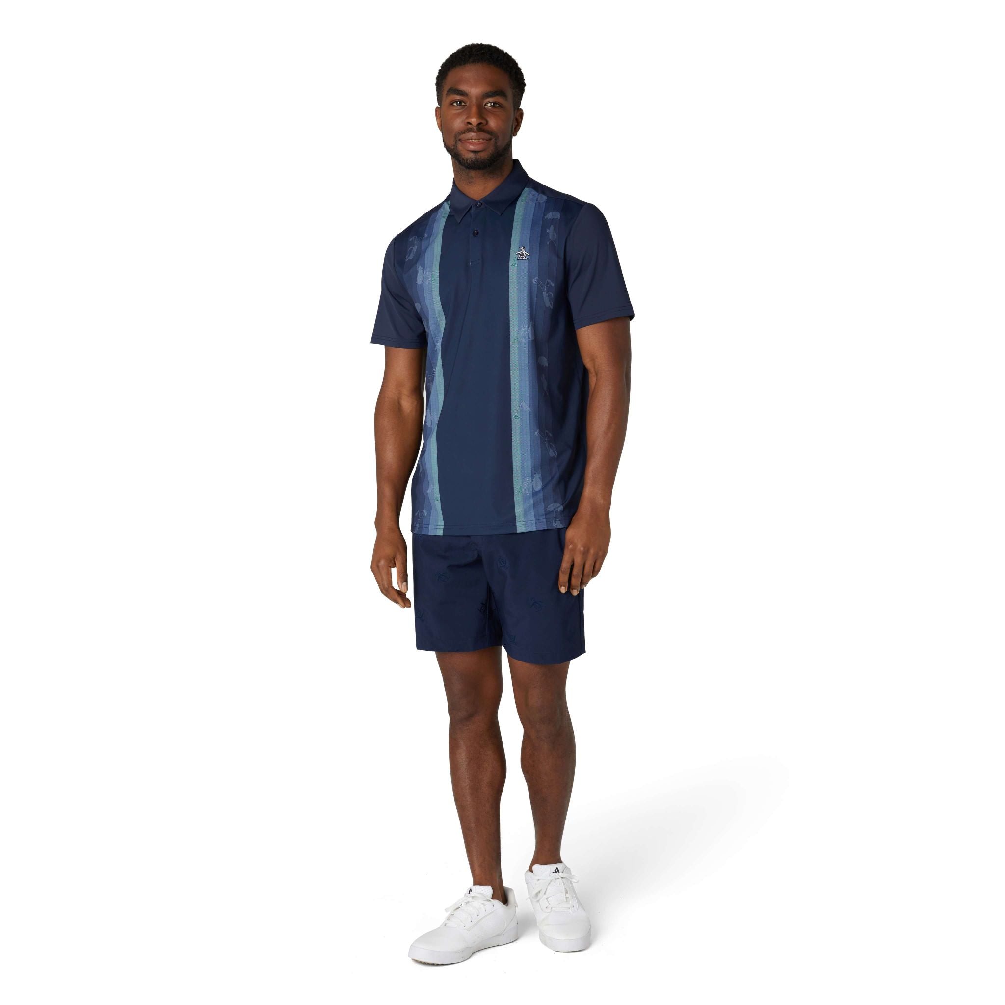 Polo da uomo con stampa a blocchi di colore verticale Original Penguin Pete'S