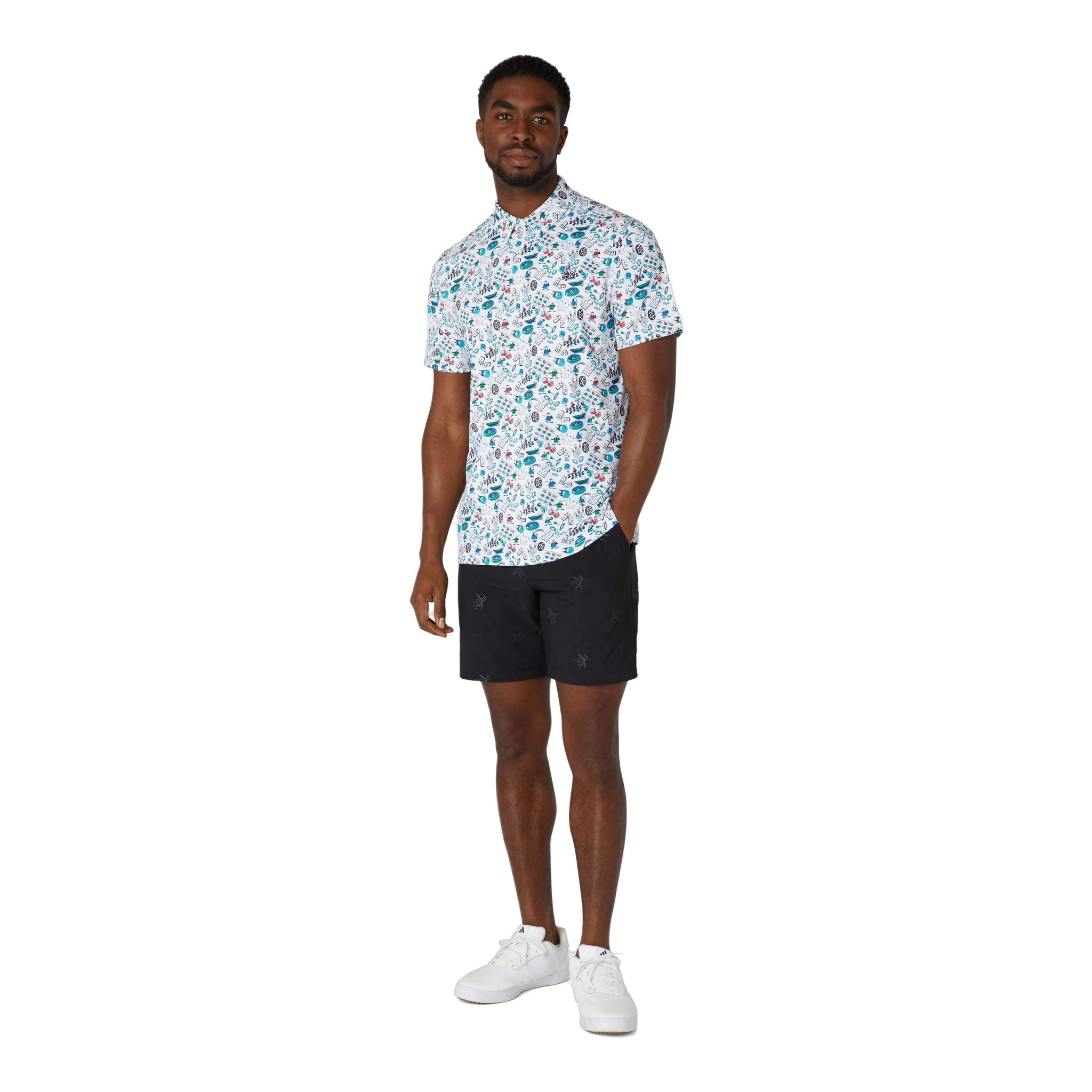 Polo originale Penguin Roadmap All-Over Novelty da uomo