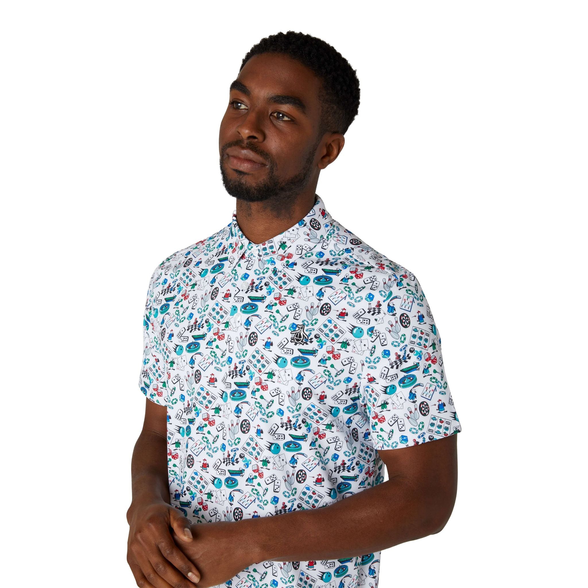 Polo originale Penguin Roadmap All-Over Novelty da uomo