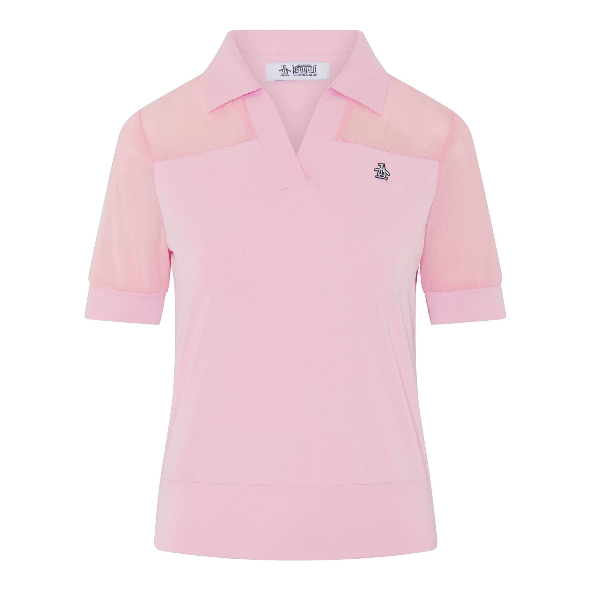 Polo da donna originale Penguin a 1/2 manica in rete bloccata