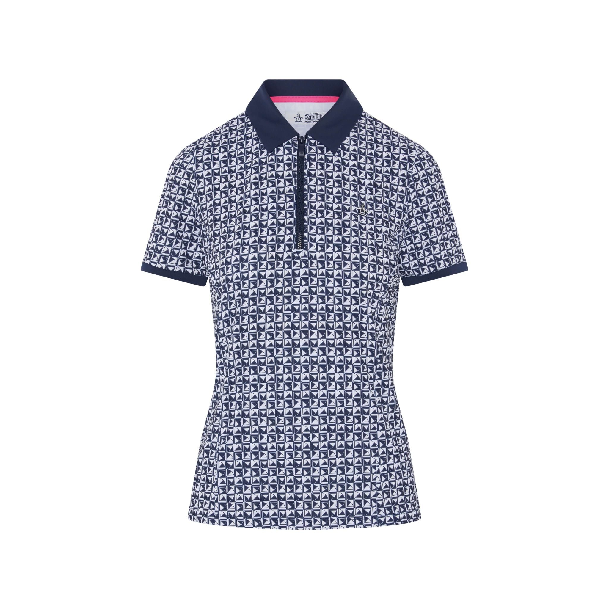 Polo da donna con stampa Geo Original Penguin Meshback