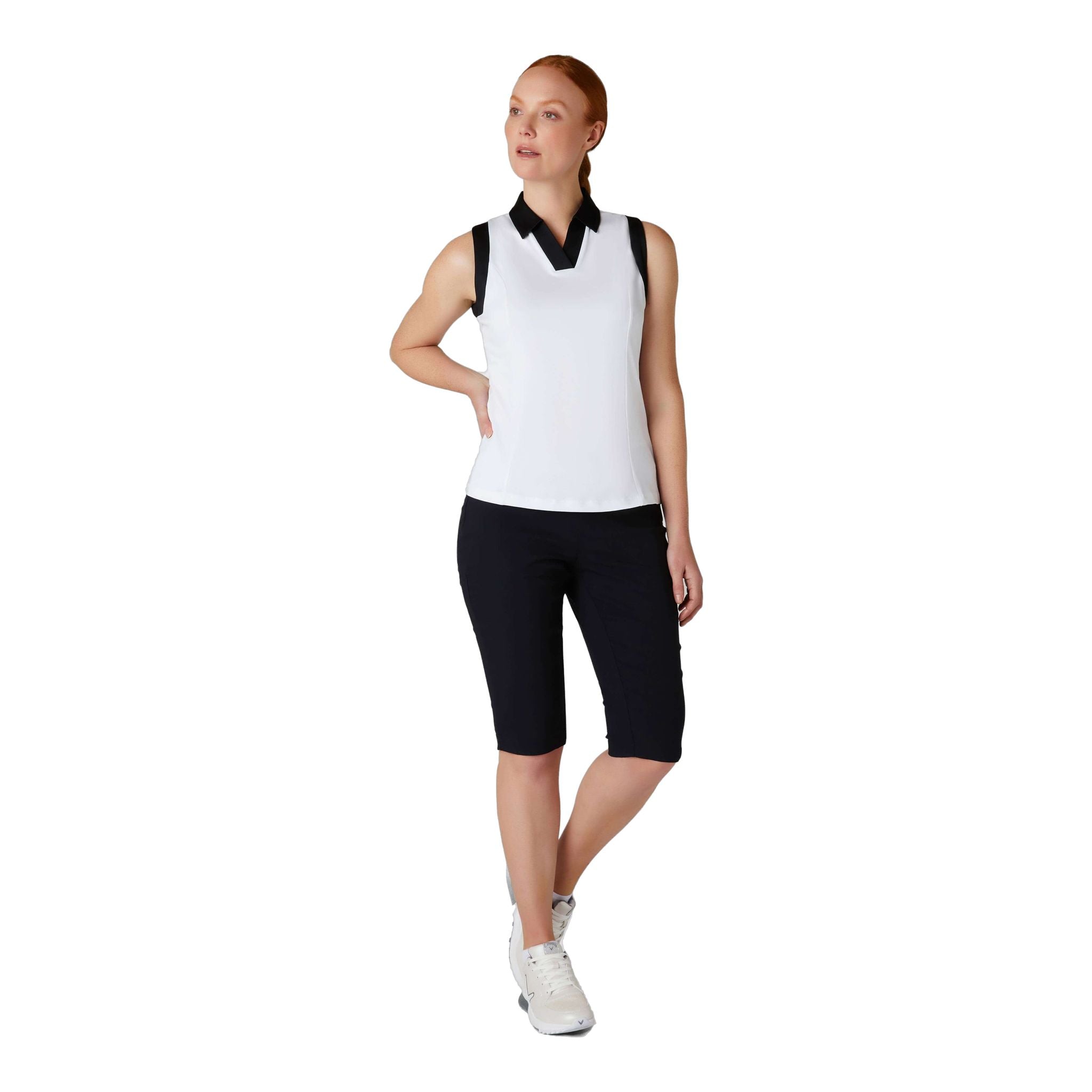Callaway Polo senza maniche Colorblock da donna