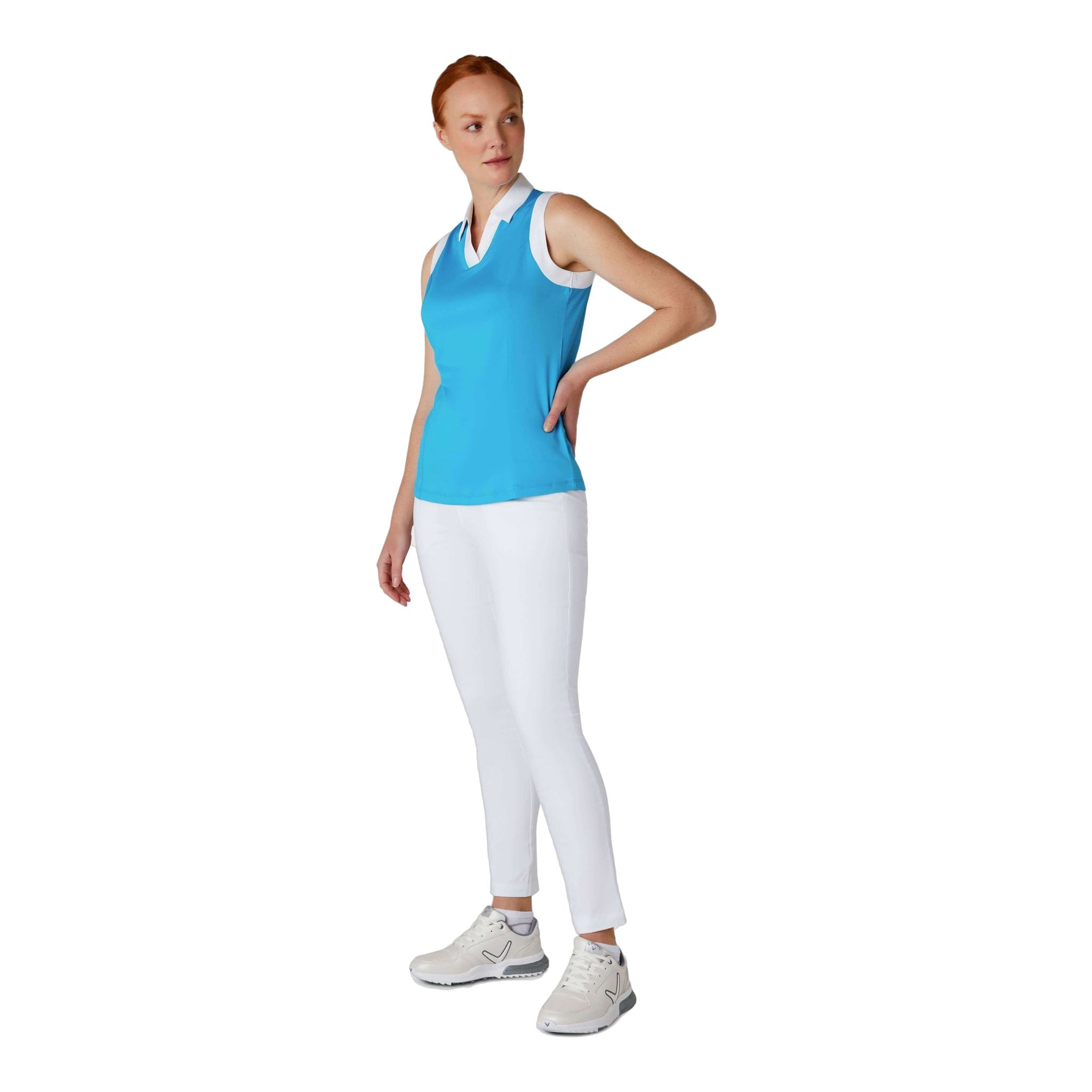 Callaway Polo senza maniche Colorblock da donna