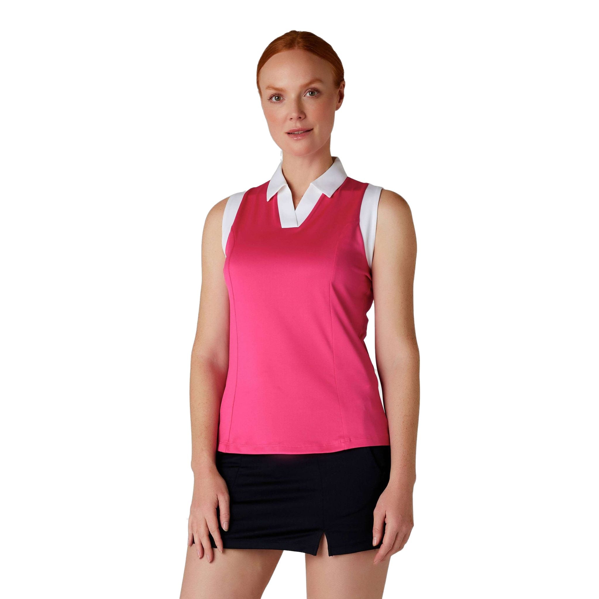 Callaway Polo senza maniche Colorblock da donna
