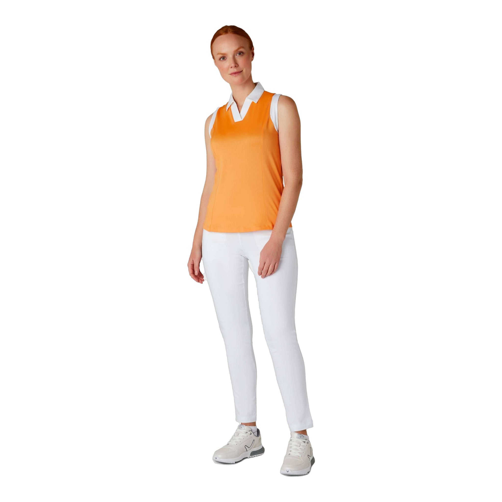 Callaway Polo senza maniche Colorblock da donna
