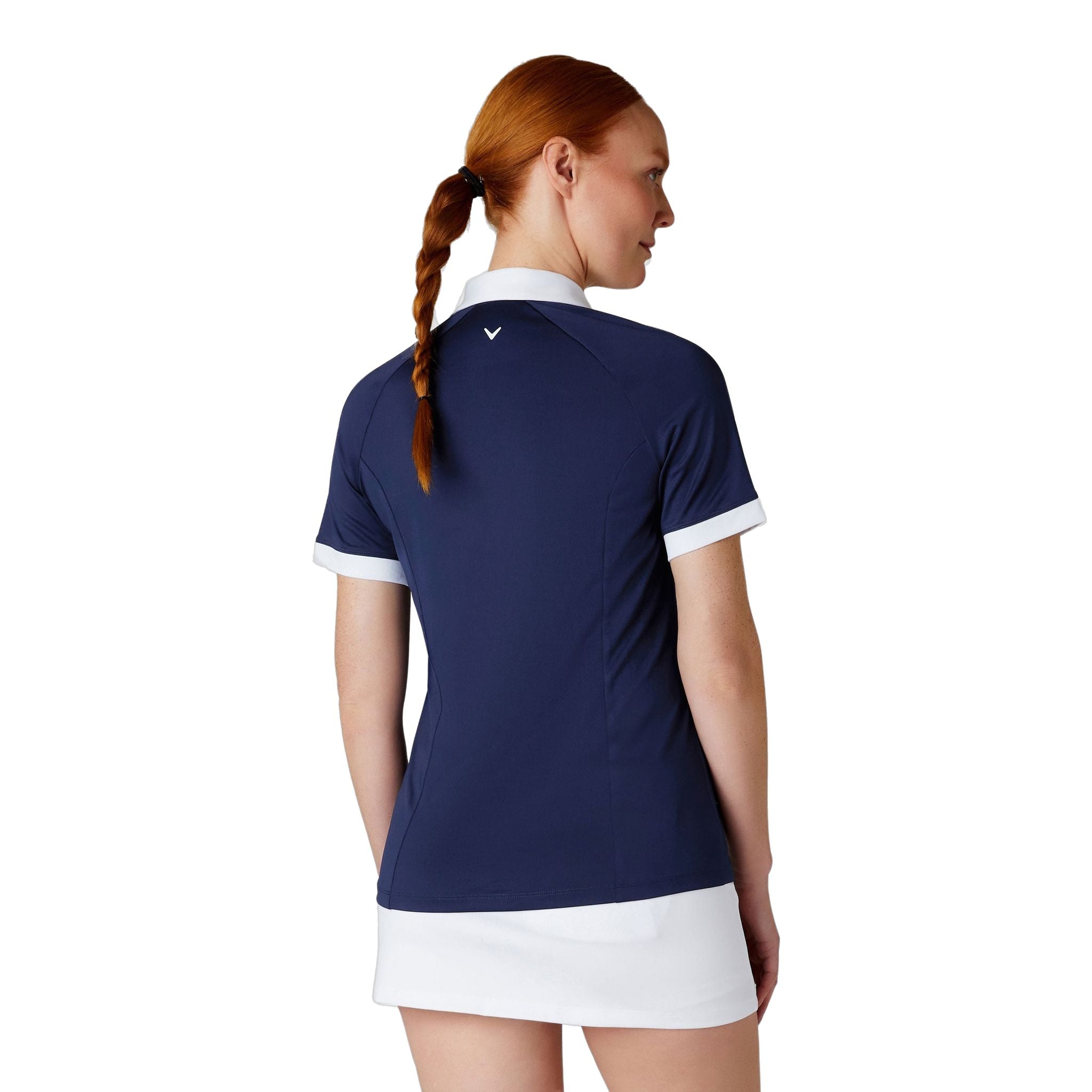 Callaway Short Sleeve V-Placket Camicia ColorBL Donna