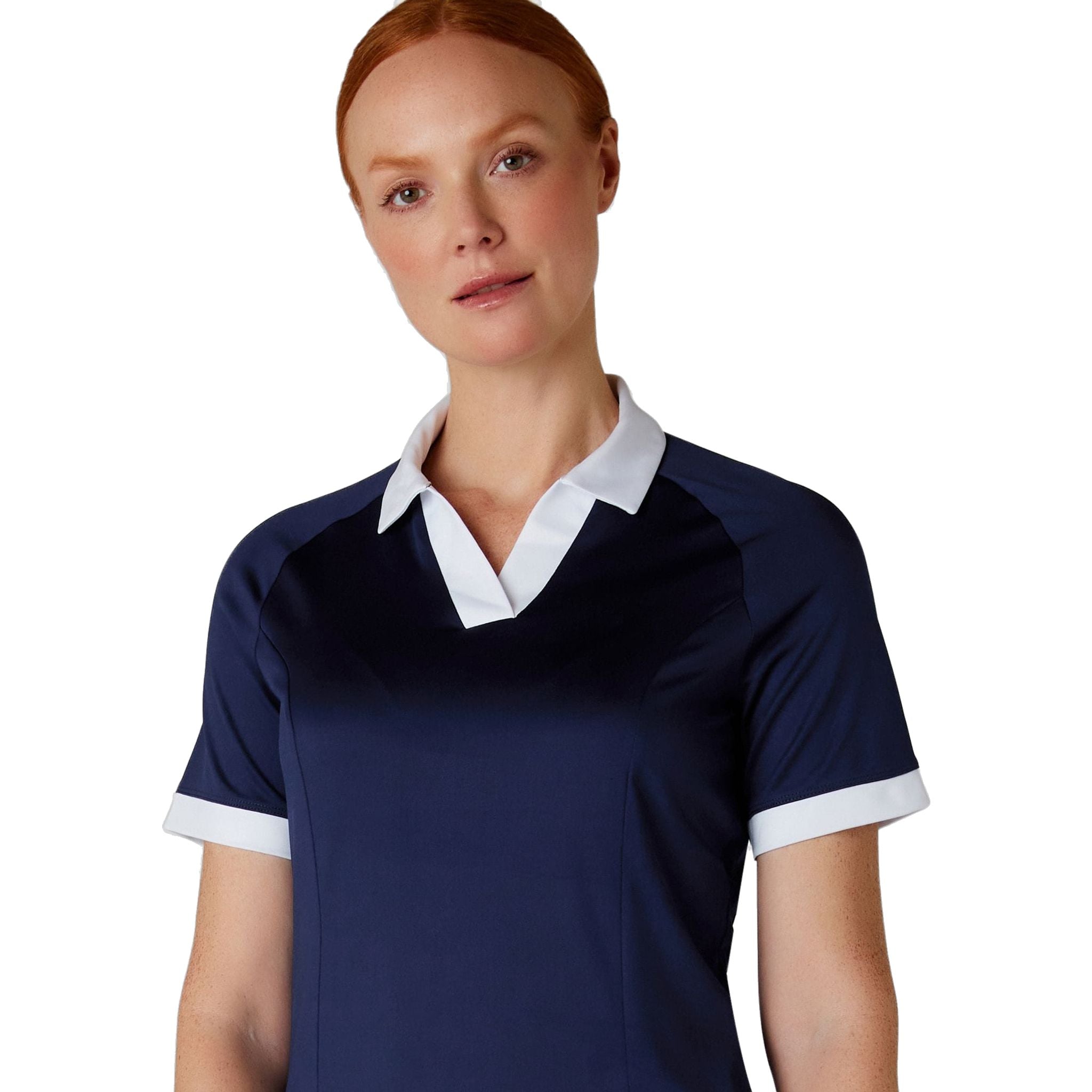 Callaway Short Sleeve V-Placket Camicia ColorBL Donna