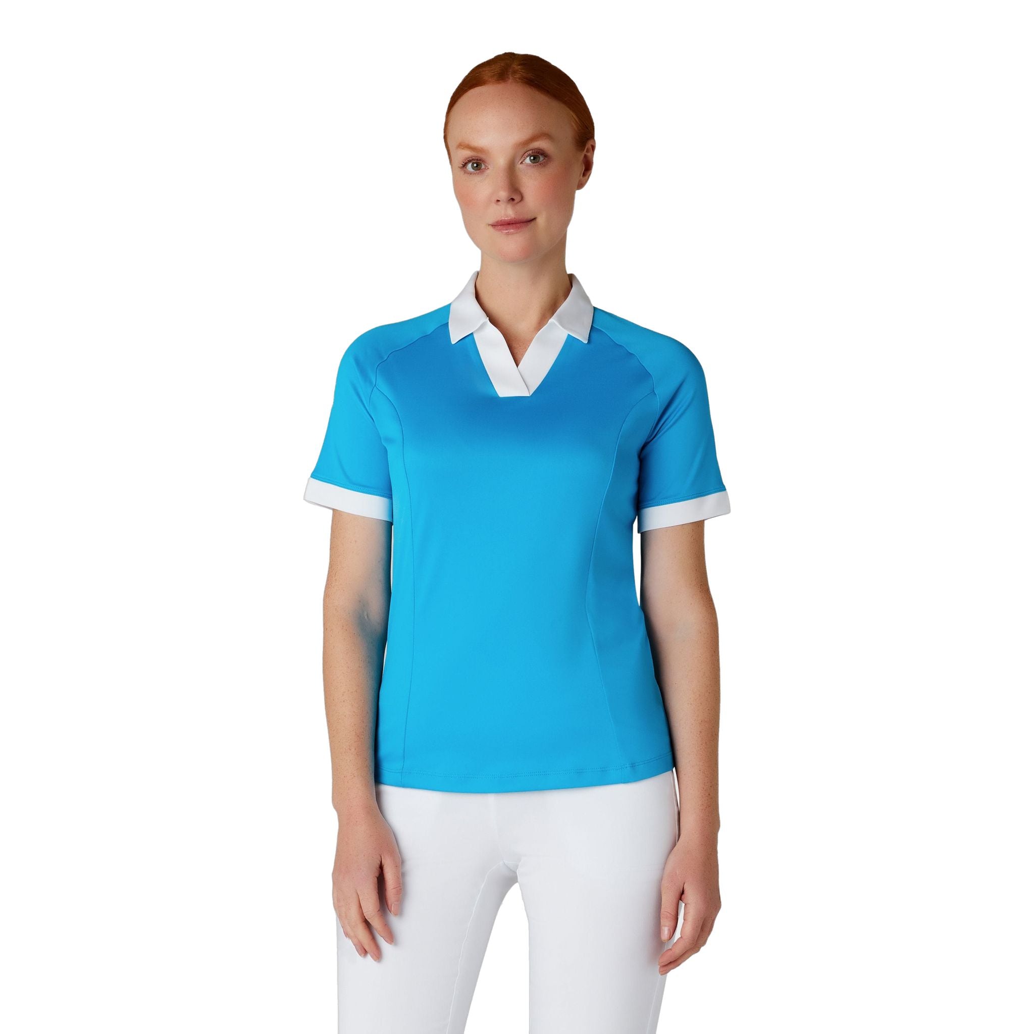 Callaway Short Sleeve V-Placket Camicia ColorBL Donna