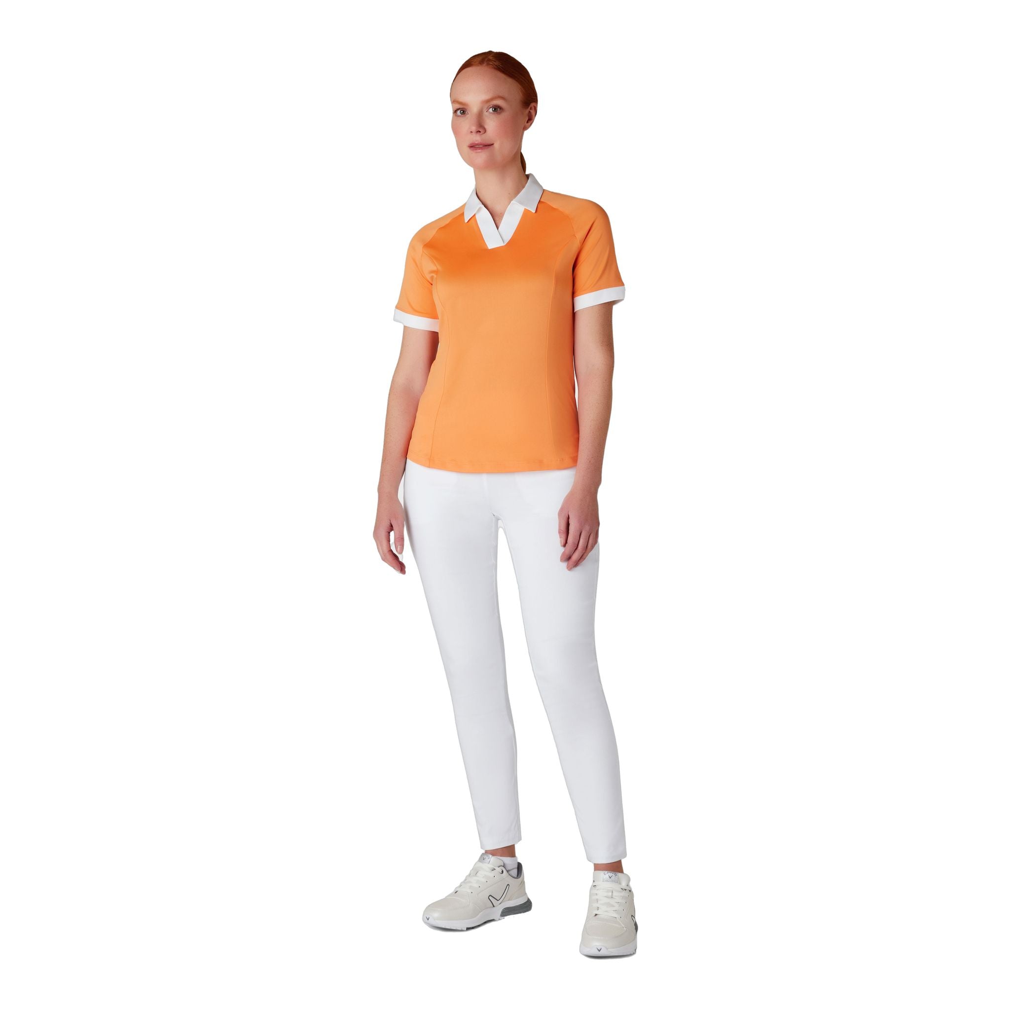 Callaway Short Sleeve V-Placket Camicia ColorBL Donna