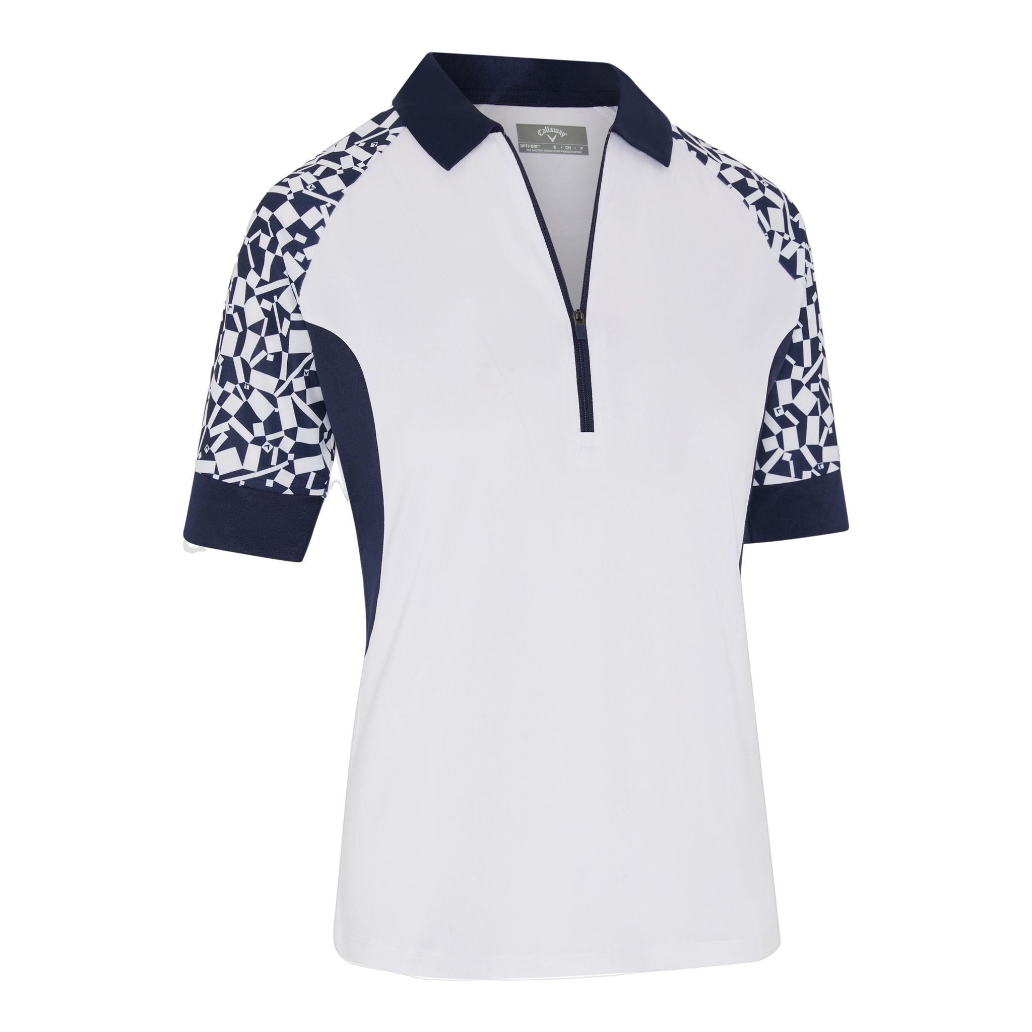 Callaway Two Tone Geo 1/2 Sleeve Shirt Donna