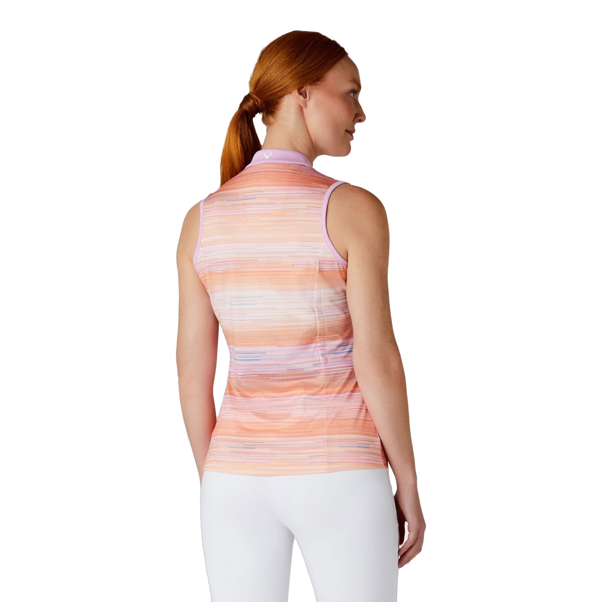 Callaway Striped Sleeveless Chev P Shirt Donna