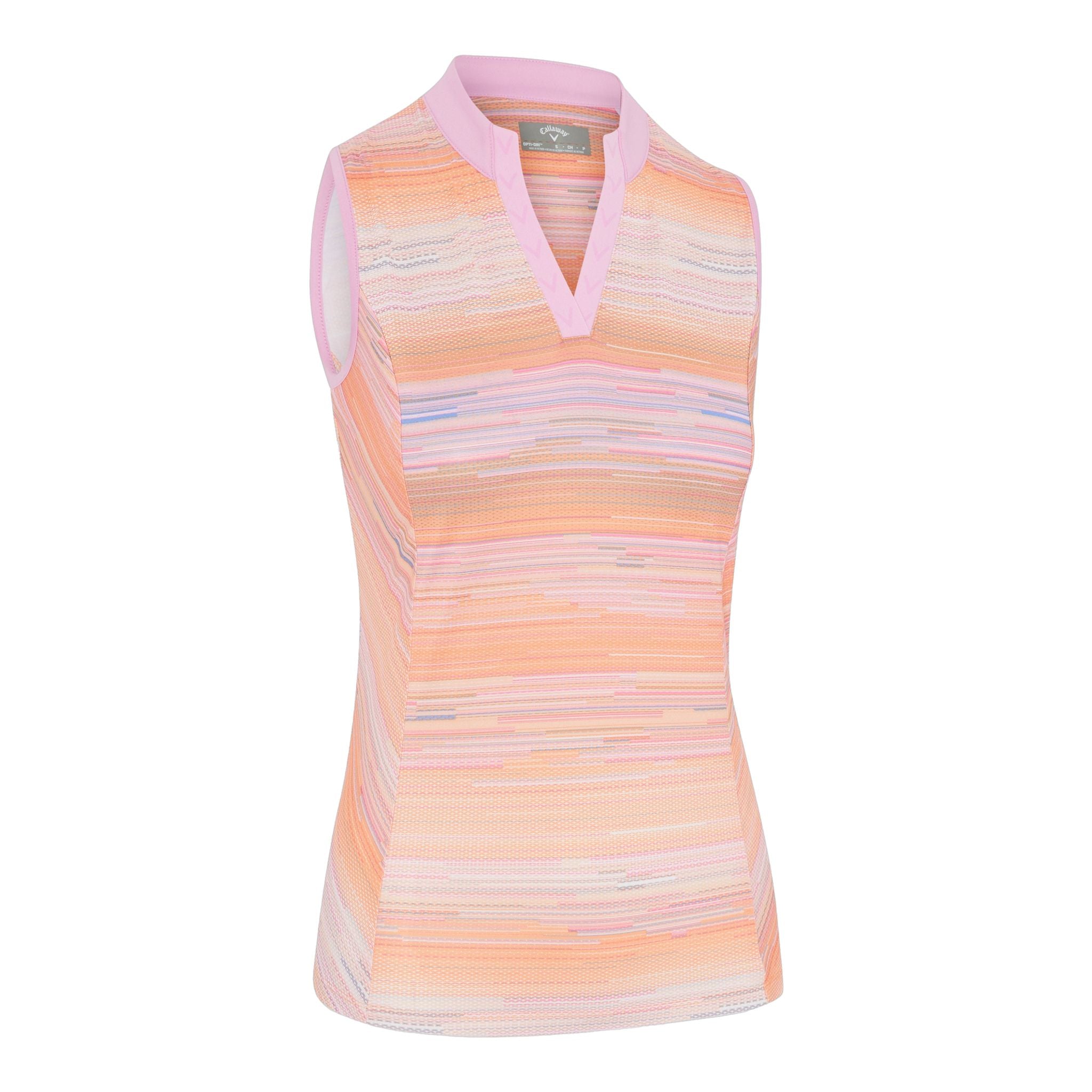 Callaway Striped Sleeveless Chev P Shirt Donna