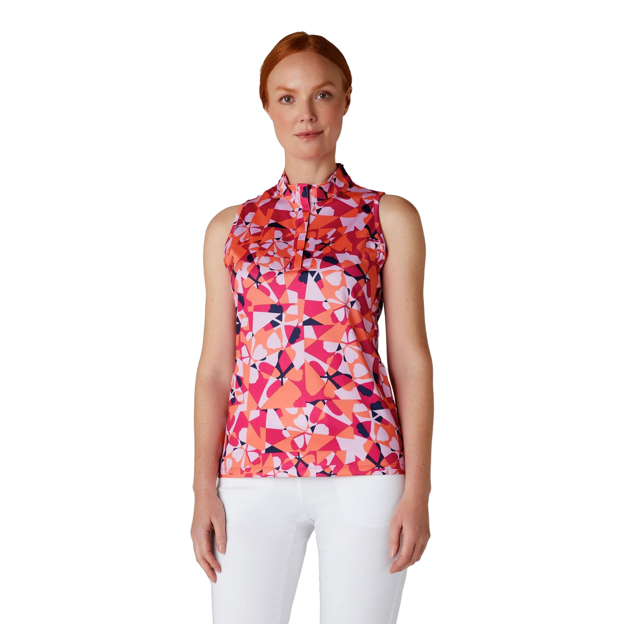 Camicia senza maniche Callaway Geometric Floral da donna