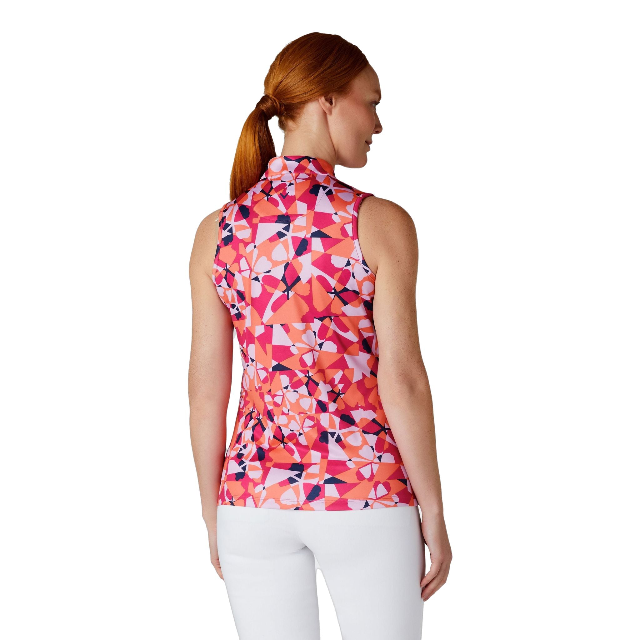 Camicia senza maniche Callaway Geometric Floral da donna