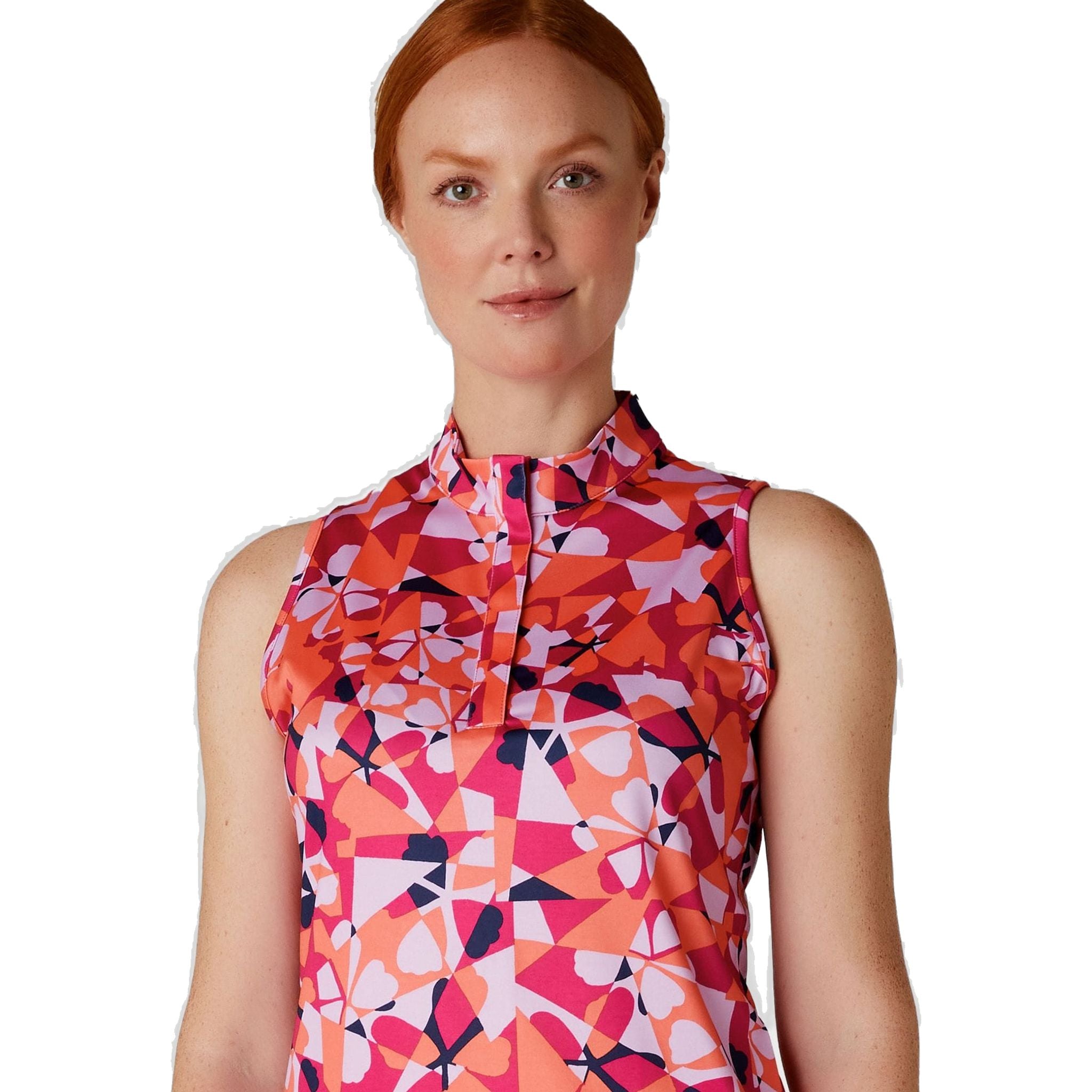 Camicia senza maniche Callaway Geometric Floral da donna