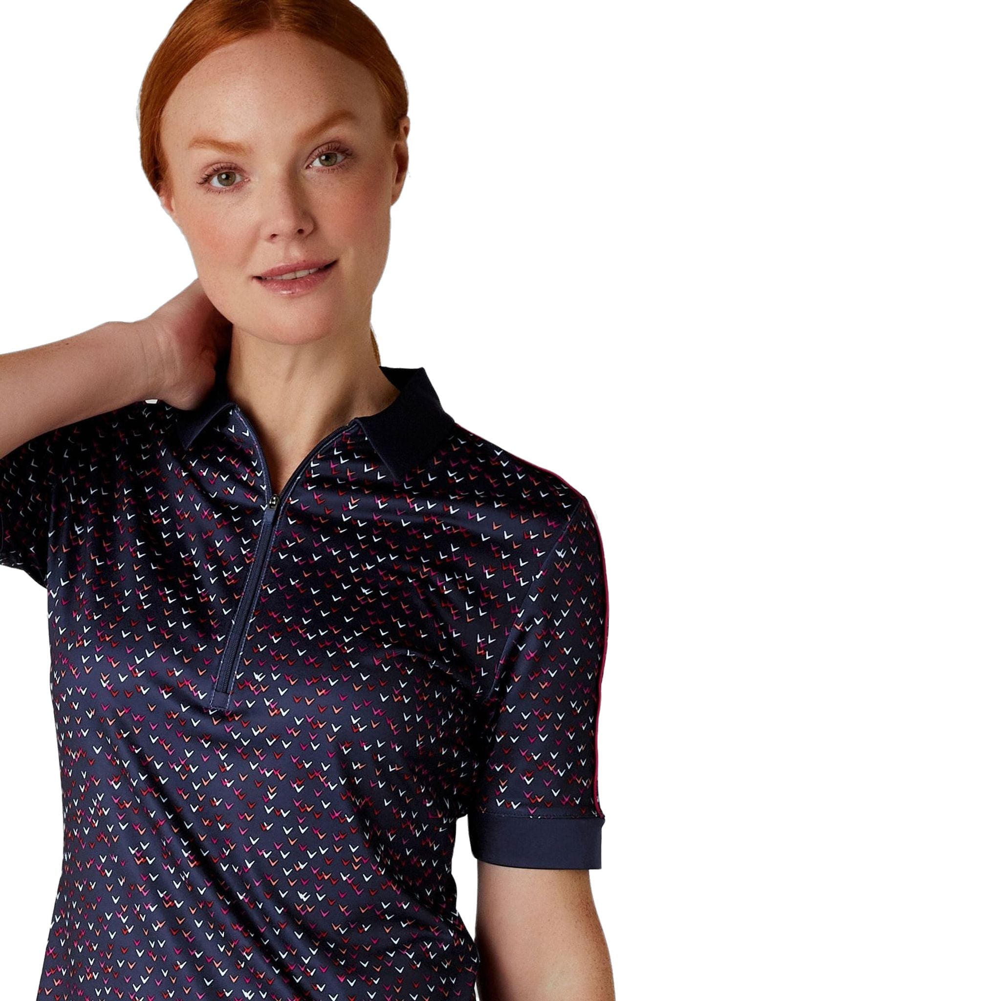 Callaway Chev Camicia stampata a mezza manica da donna