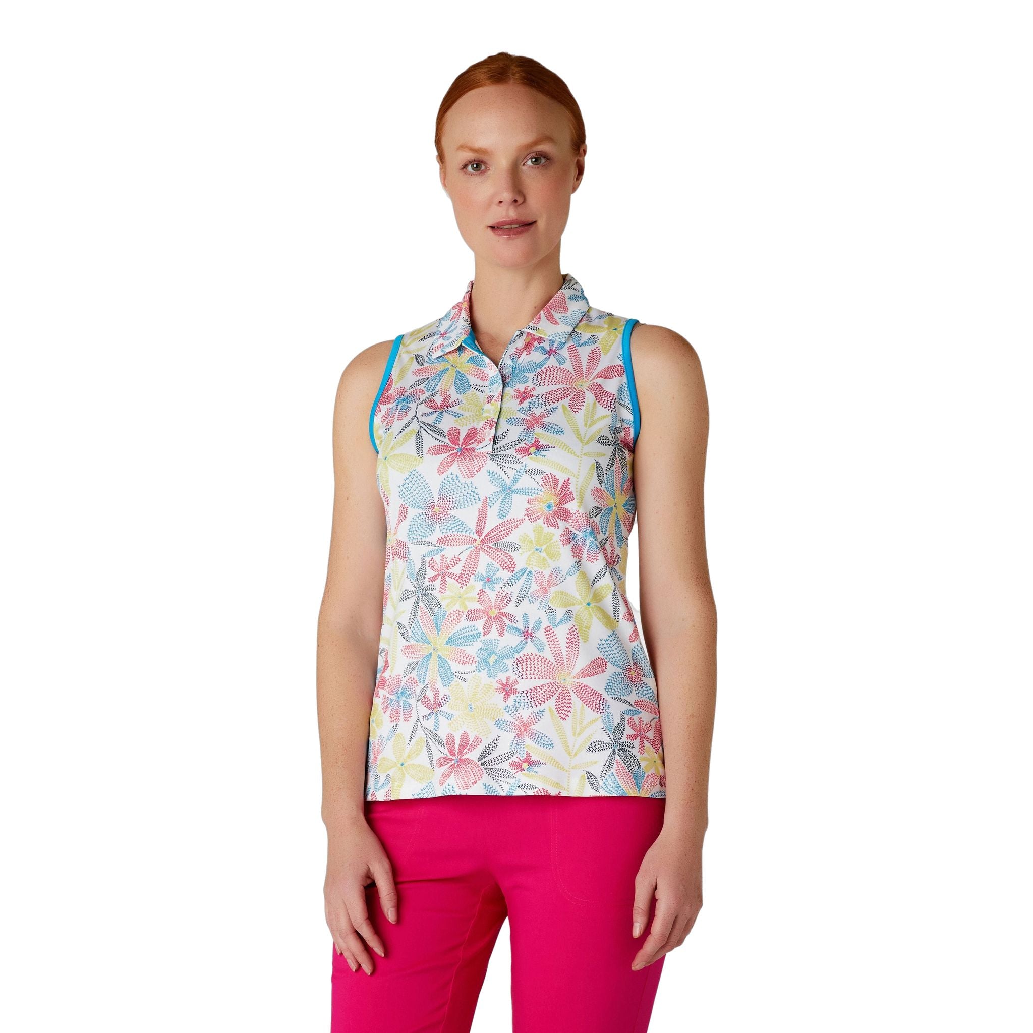 Callaway Chev Foral Camicia senza maniche da donna