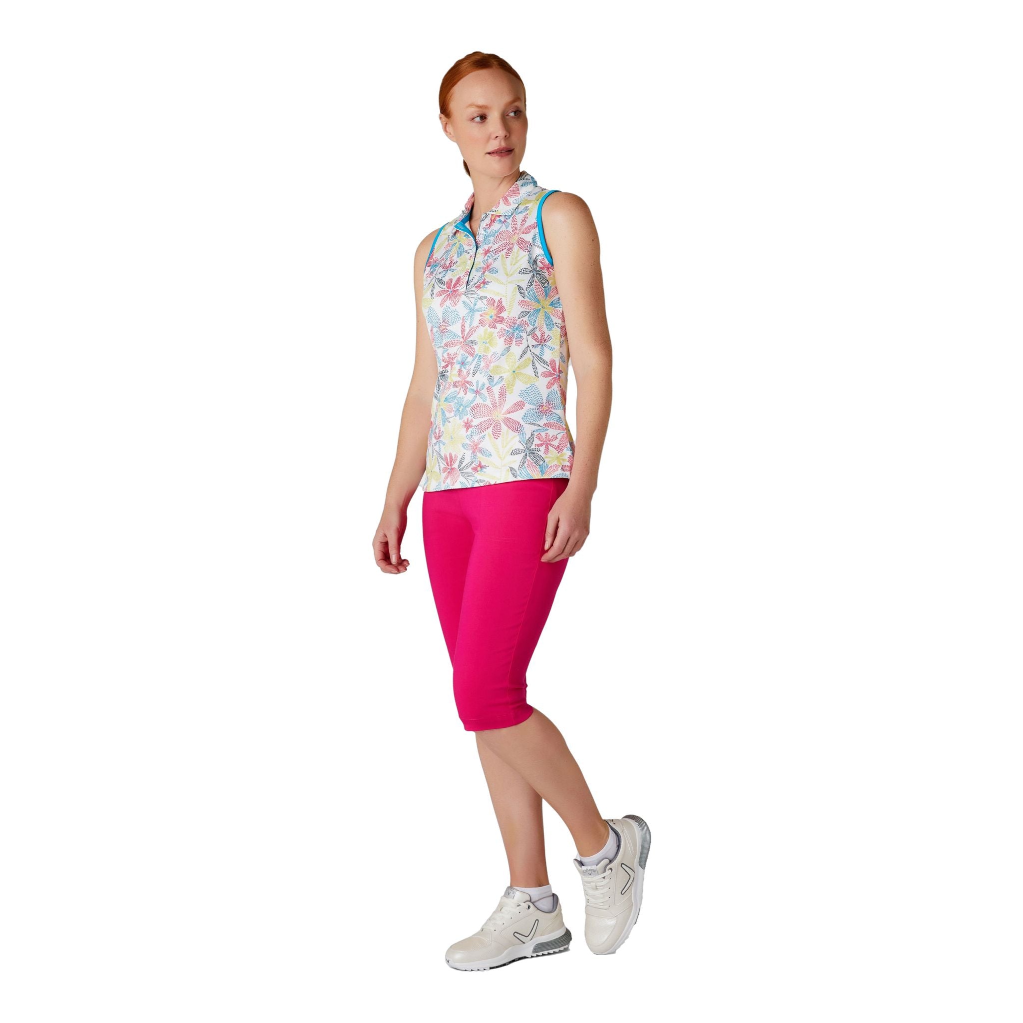 Callaway Chev Foral Camicia senza maniche da donna
