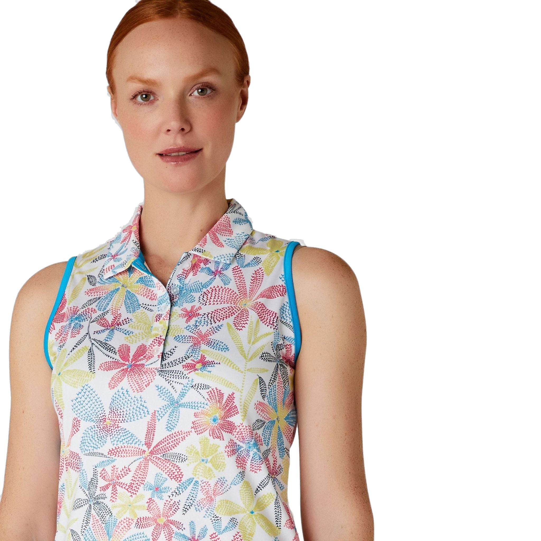 Callaway Chev Foral Camicia senza maniche da donna