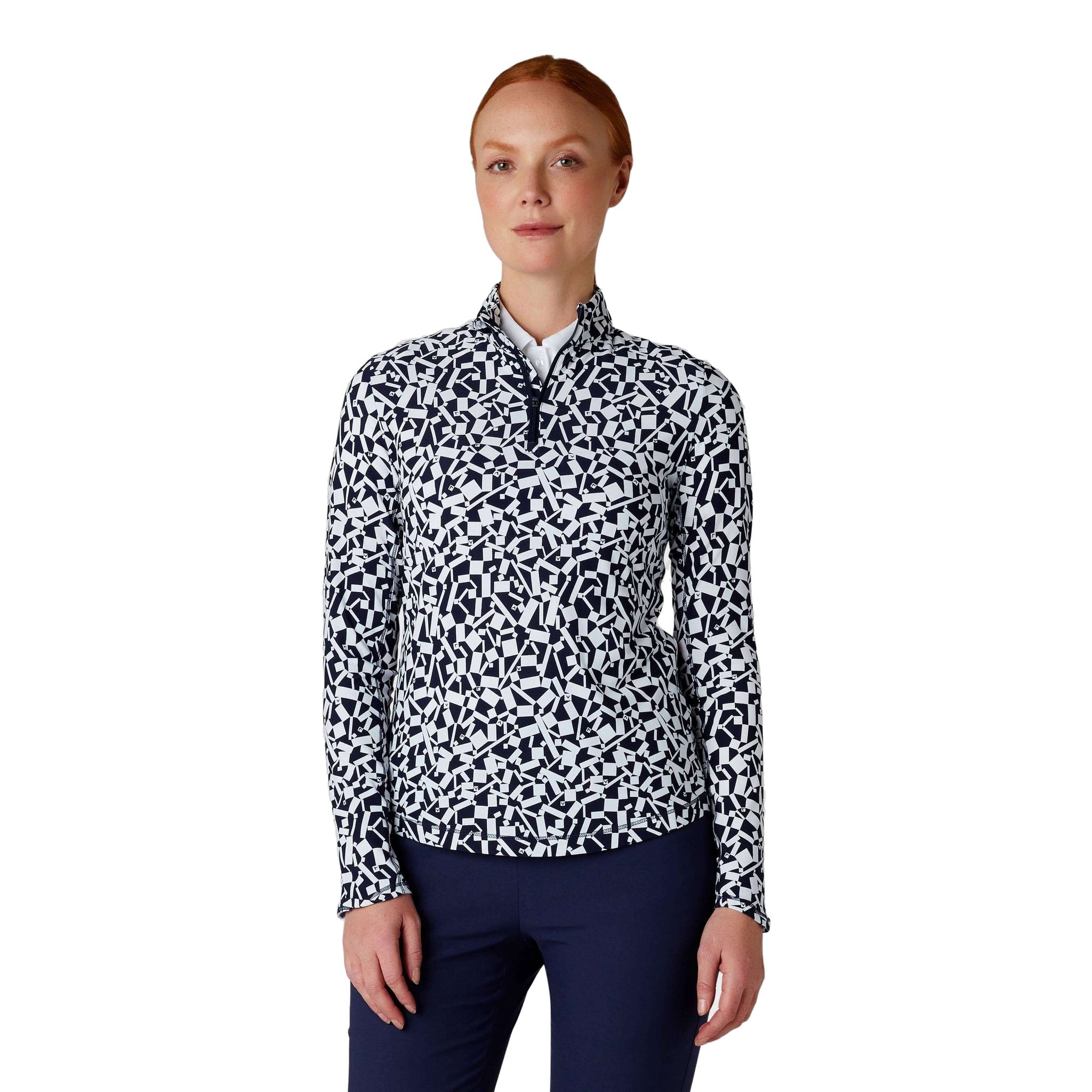 Camicia Callaway con stampa geometrica bicolore da donna