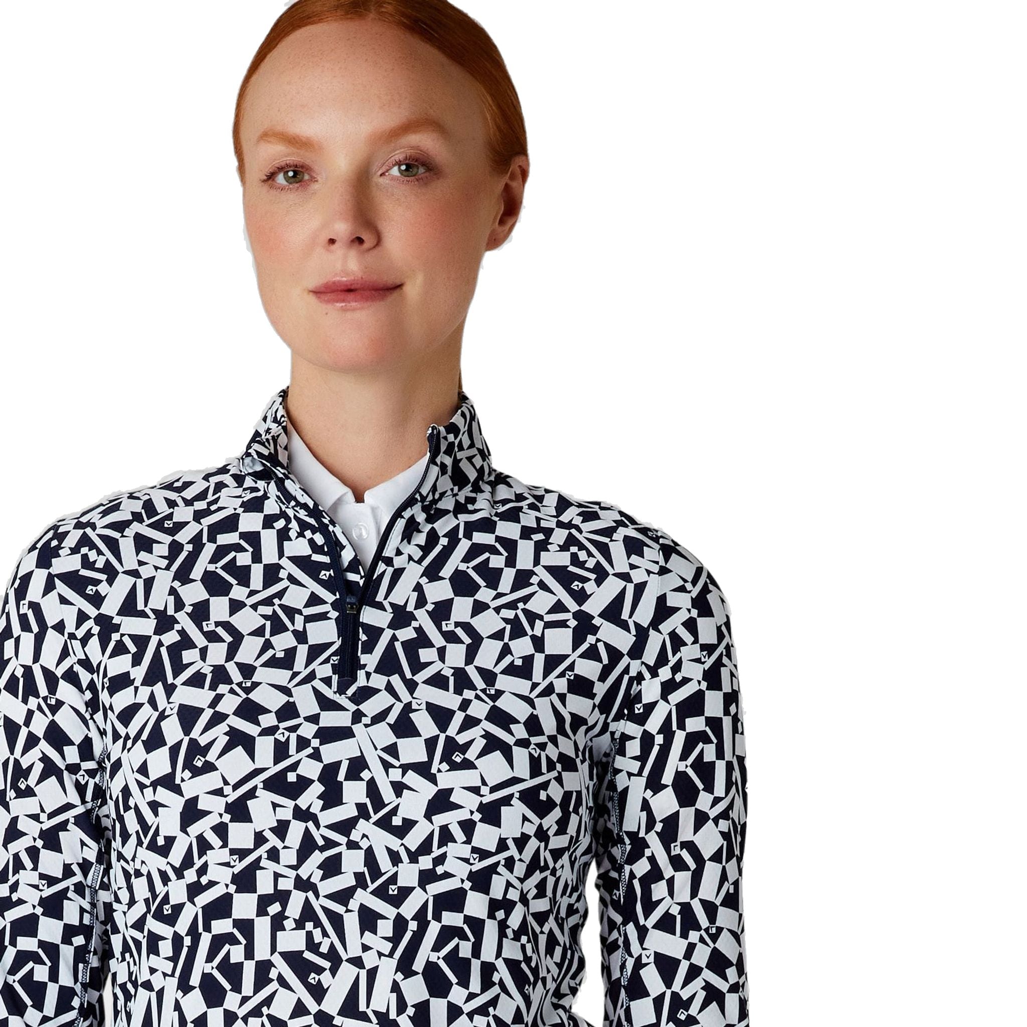 Camicia Callaway con stampa geometrica bicolore da donna