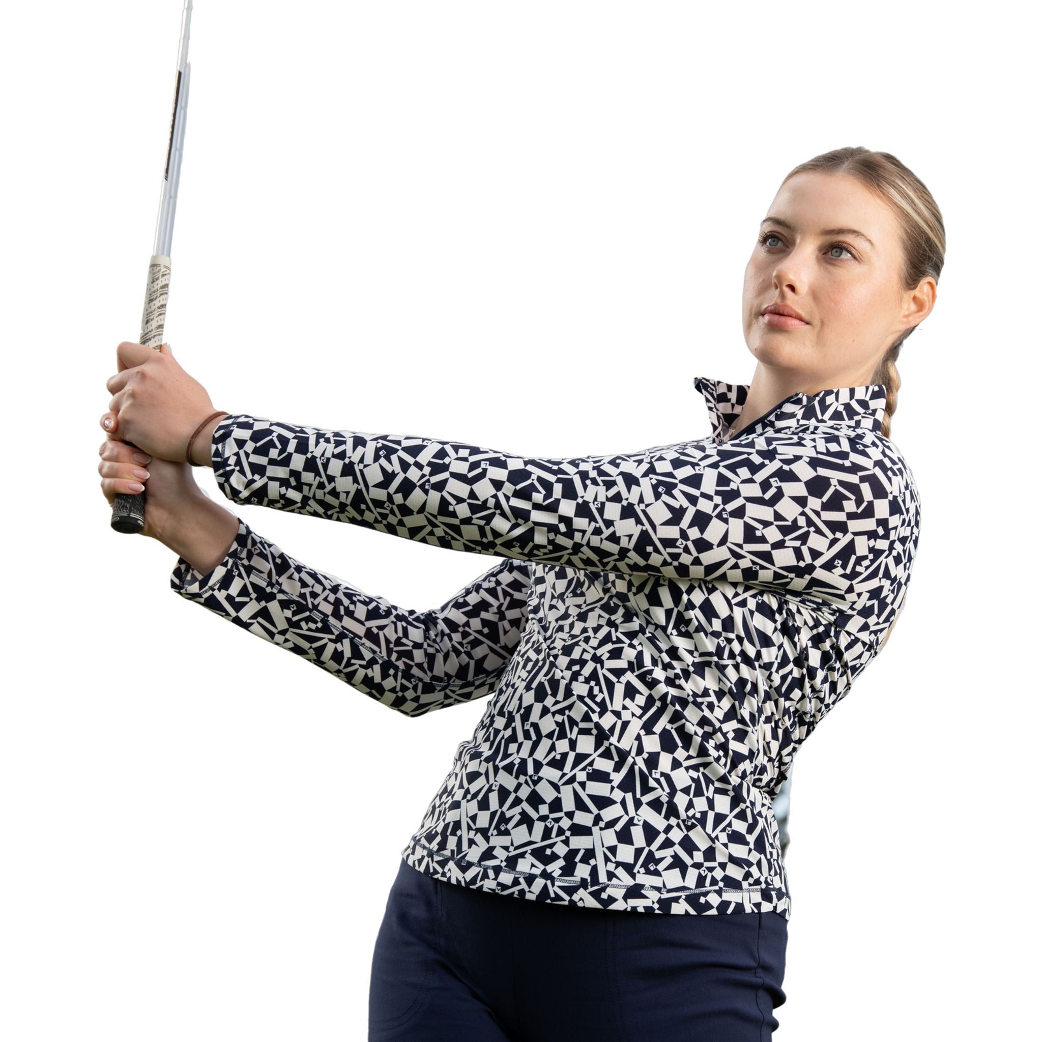 Camicia Callaway con stampa geometrica bicolore da donna