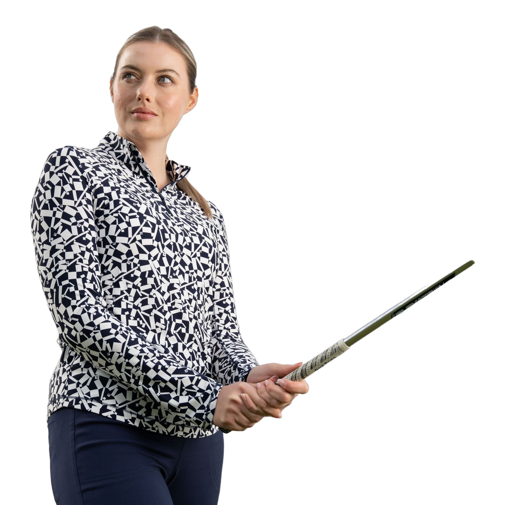 Camicia Callaway con stampa geometrica bicolore da donna