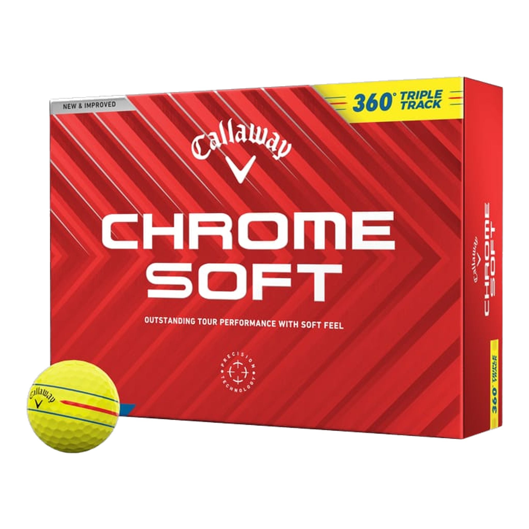 Palline da golf Callaway Chrome Soft 360 a tripla traccia (2024)