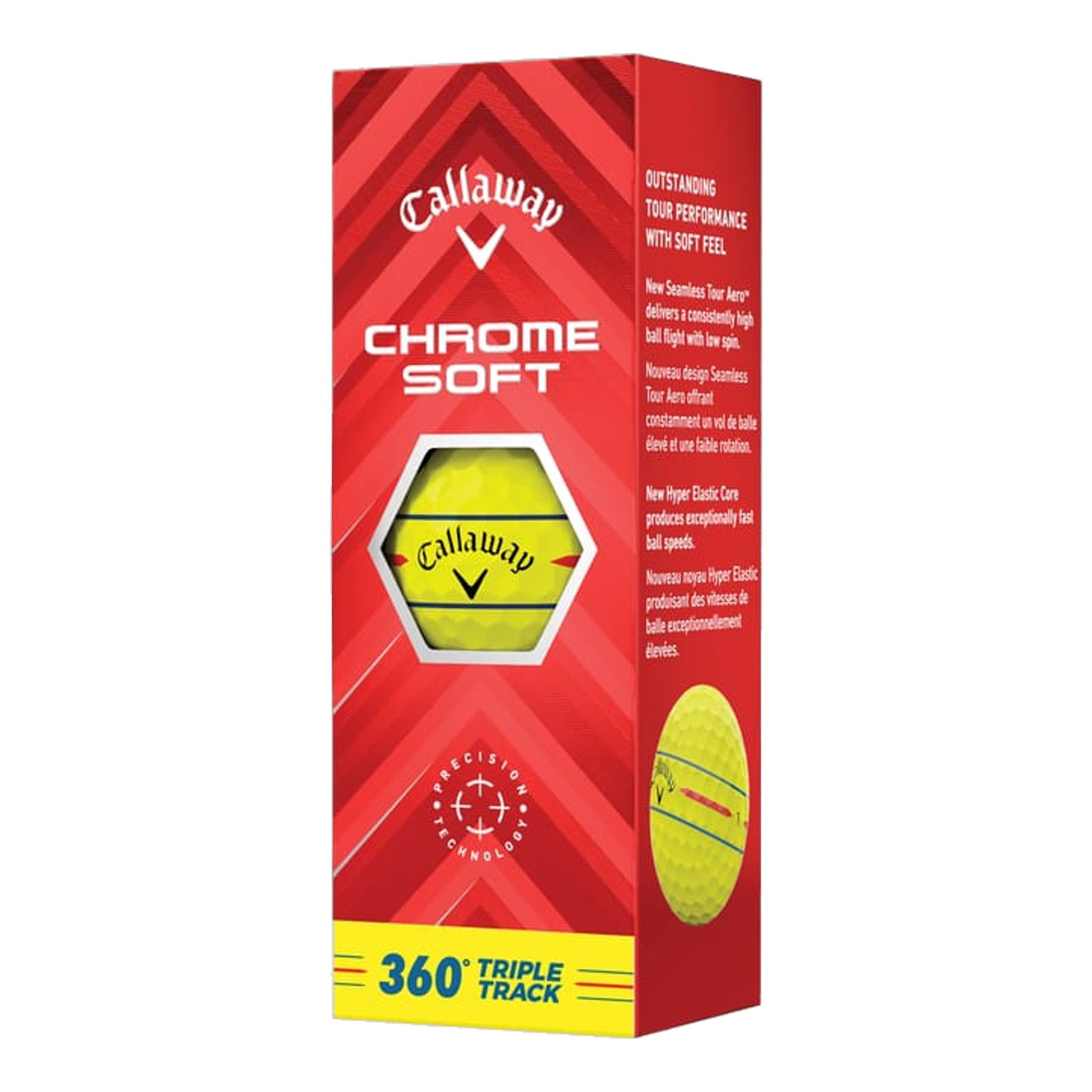 Palline da golf Callaway Chrome Soft 360 a tripla traccia (2024)