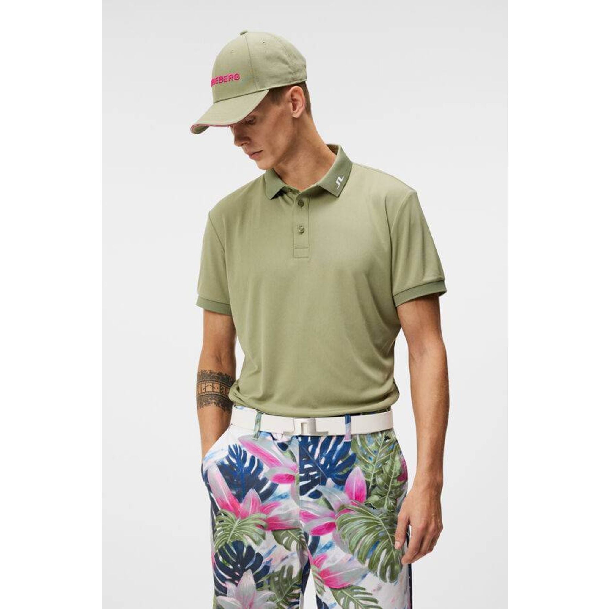 Polo da uomo con stampa vestibilità regolare J. Lindeberg KV