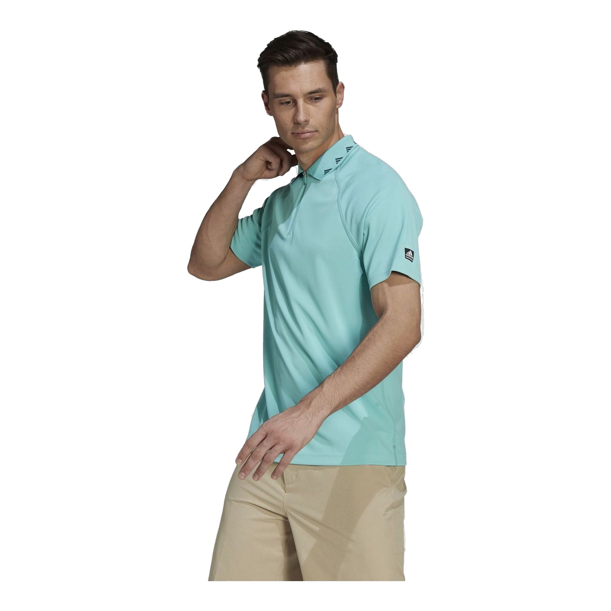 Polo Adidas Equipment Zipper Pique SS Menta Uomo