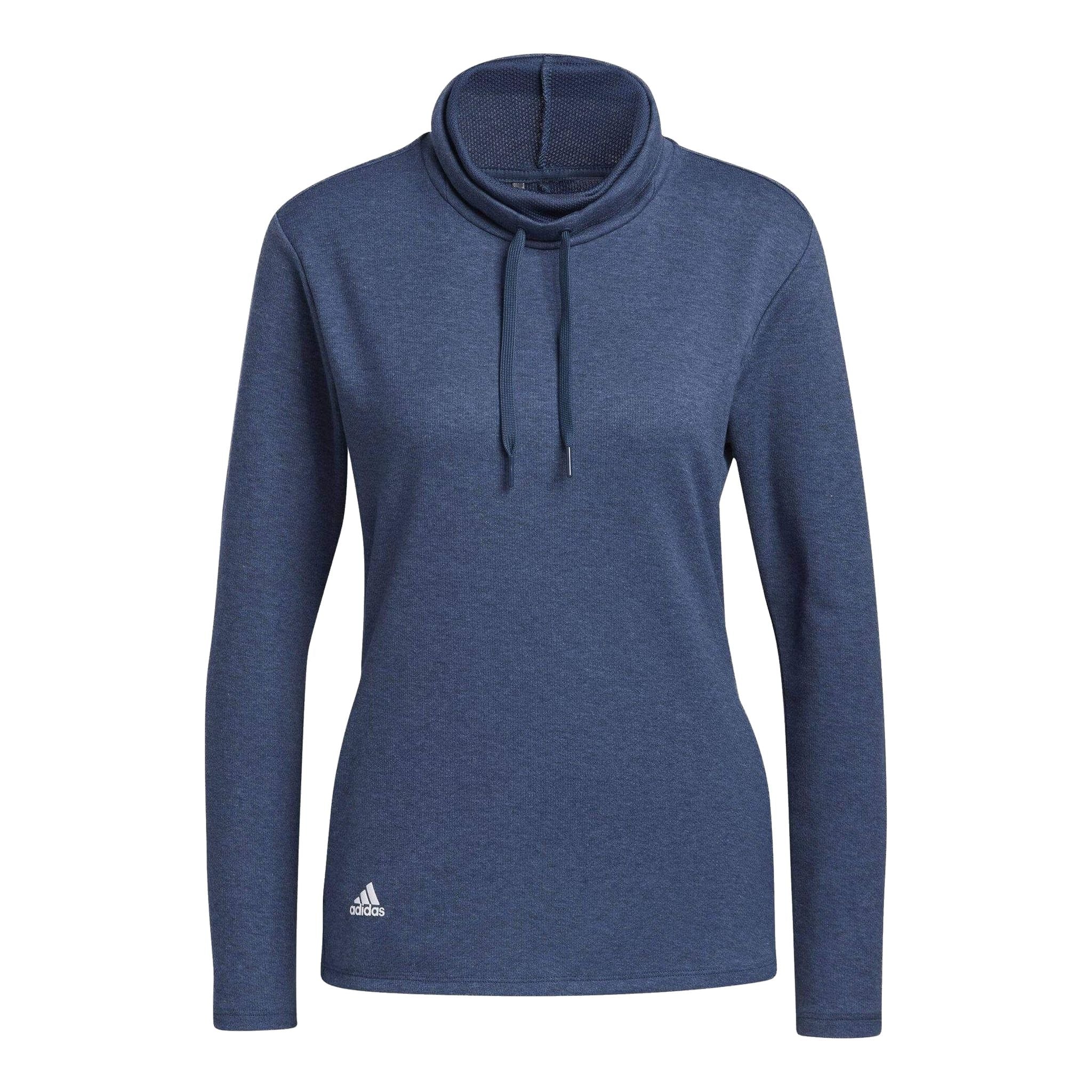Adidas High Mock Golf Pullover Crew Navy Melange Da Donna Da Donna