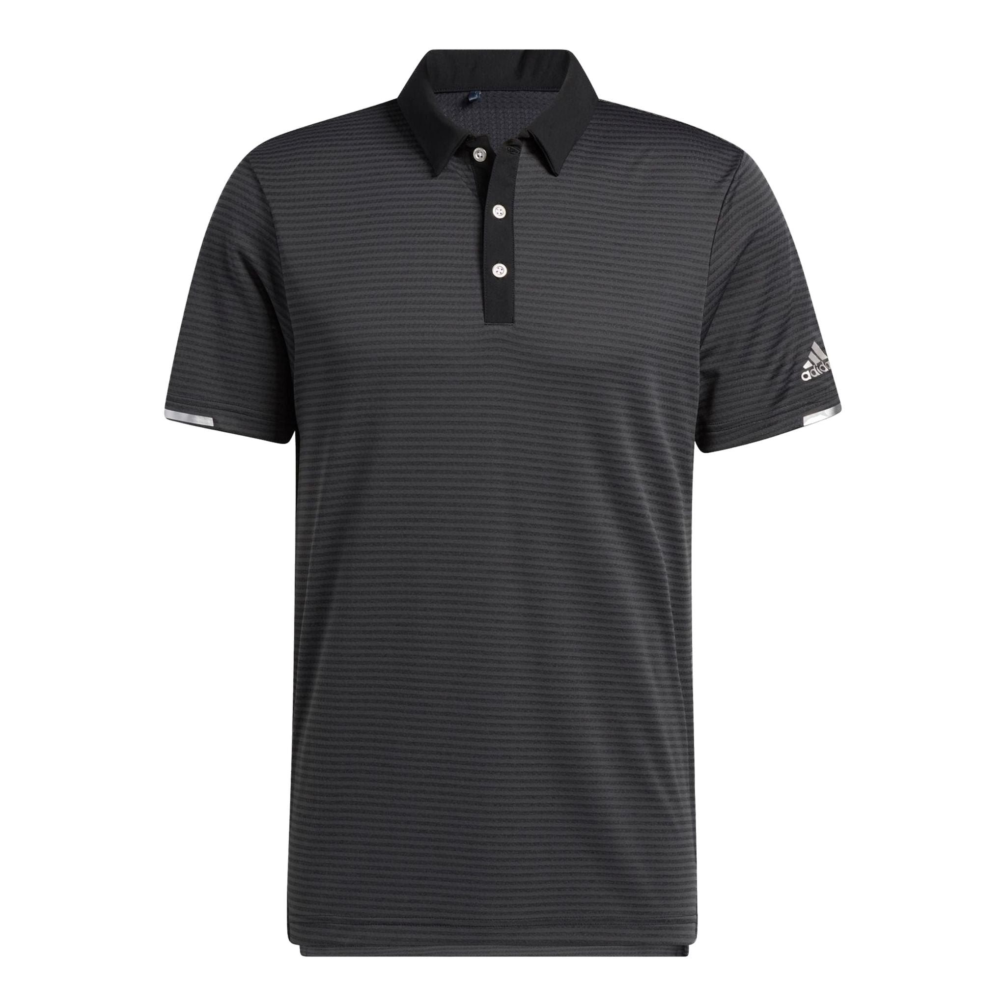 Adidas M Polo Heat Ready Microstripe Carbon Nero Uomo