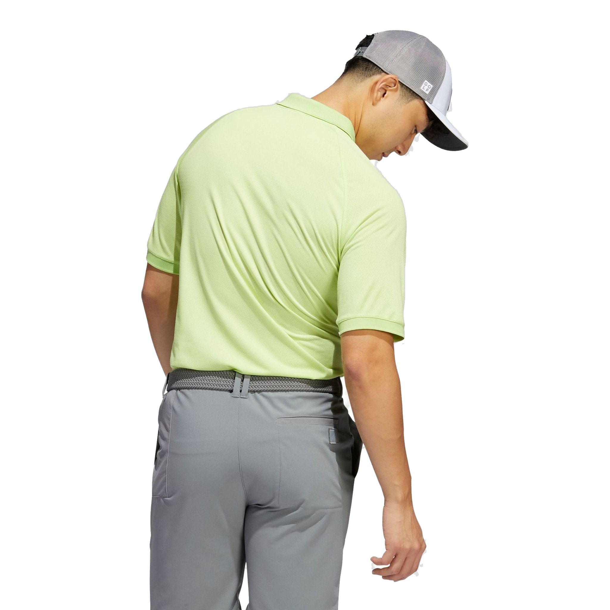 Adidas M Polo Moss Stitch Pulse Lime/Bianco Uomo