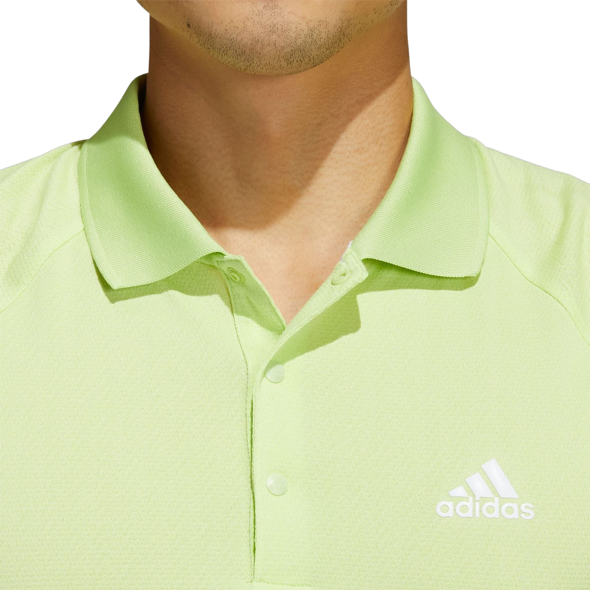 Adidas M Polo Moss Stitch Pulse Lime/Bianco Uomo