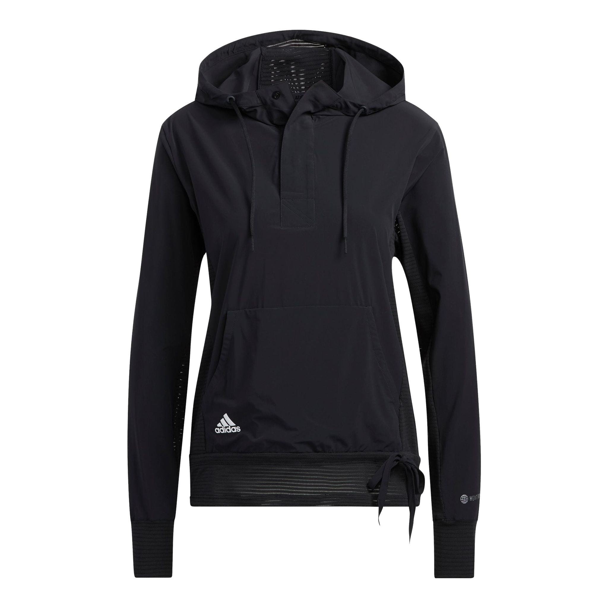 Felpa con cappuccio Adidas Heat.RDY con zip a quarti da donna