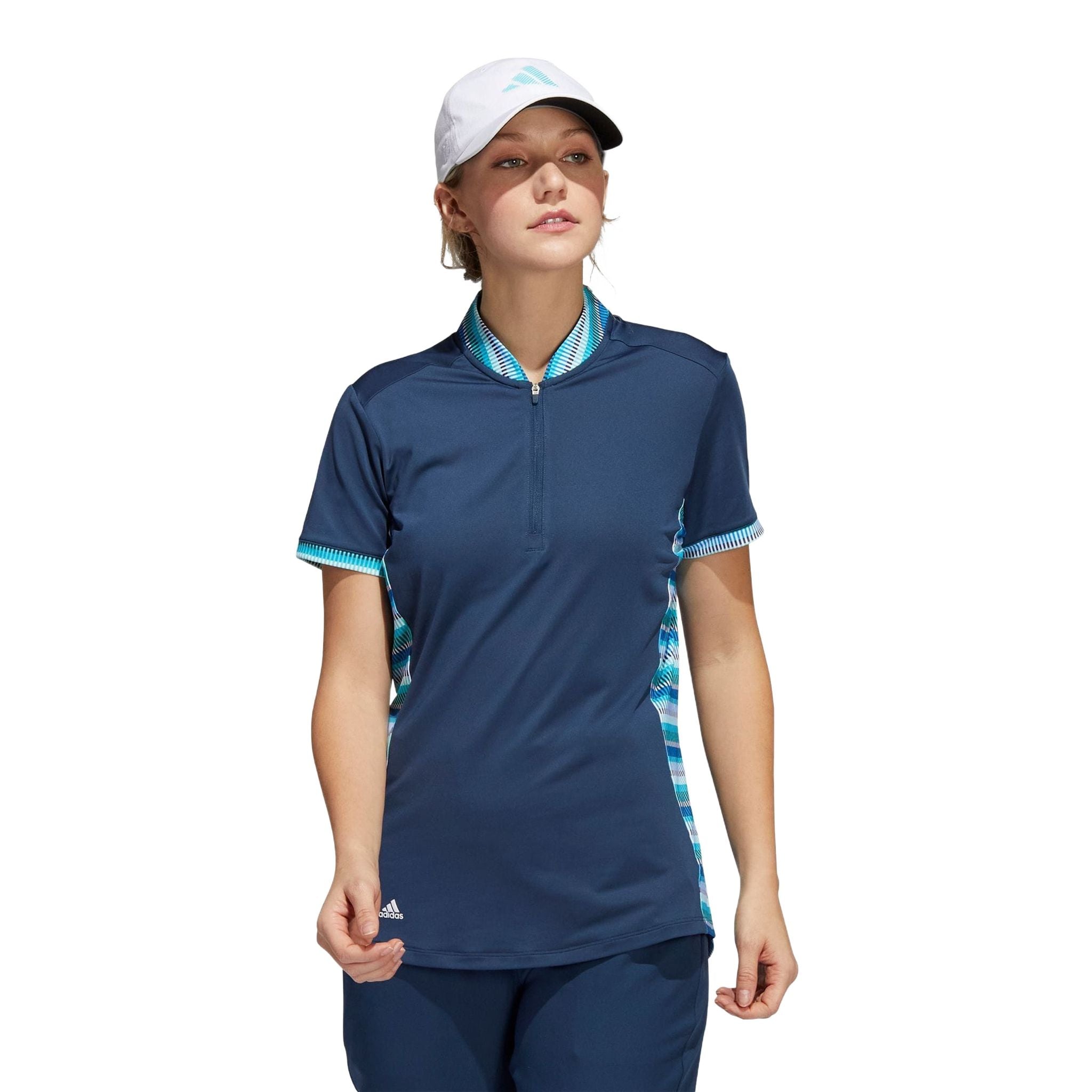 Adidas W Polo Ultimate 365 Printed Crew Blu Navy XS Donna