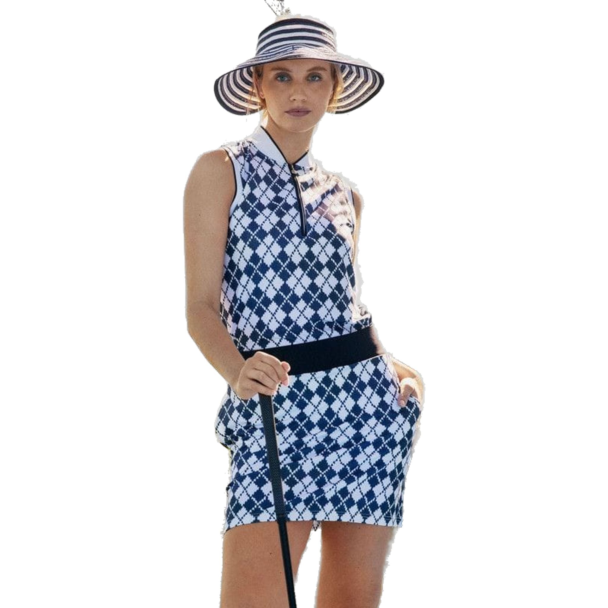Polo senza maniche Abruzzo Argyle da donna Daily Sports