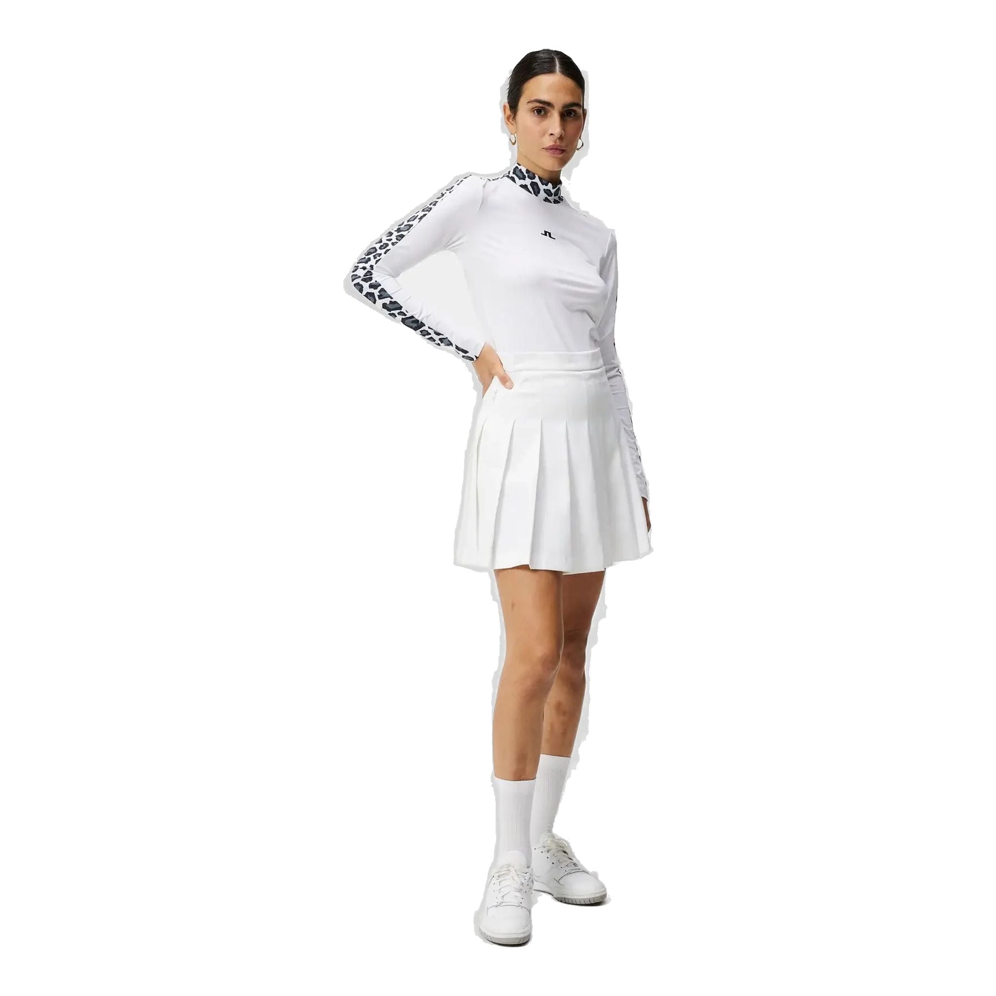 J. Lindeberg W Camille Top a compressione bianco da donna